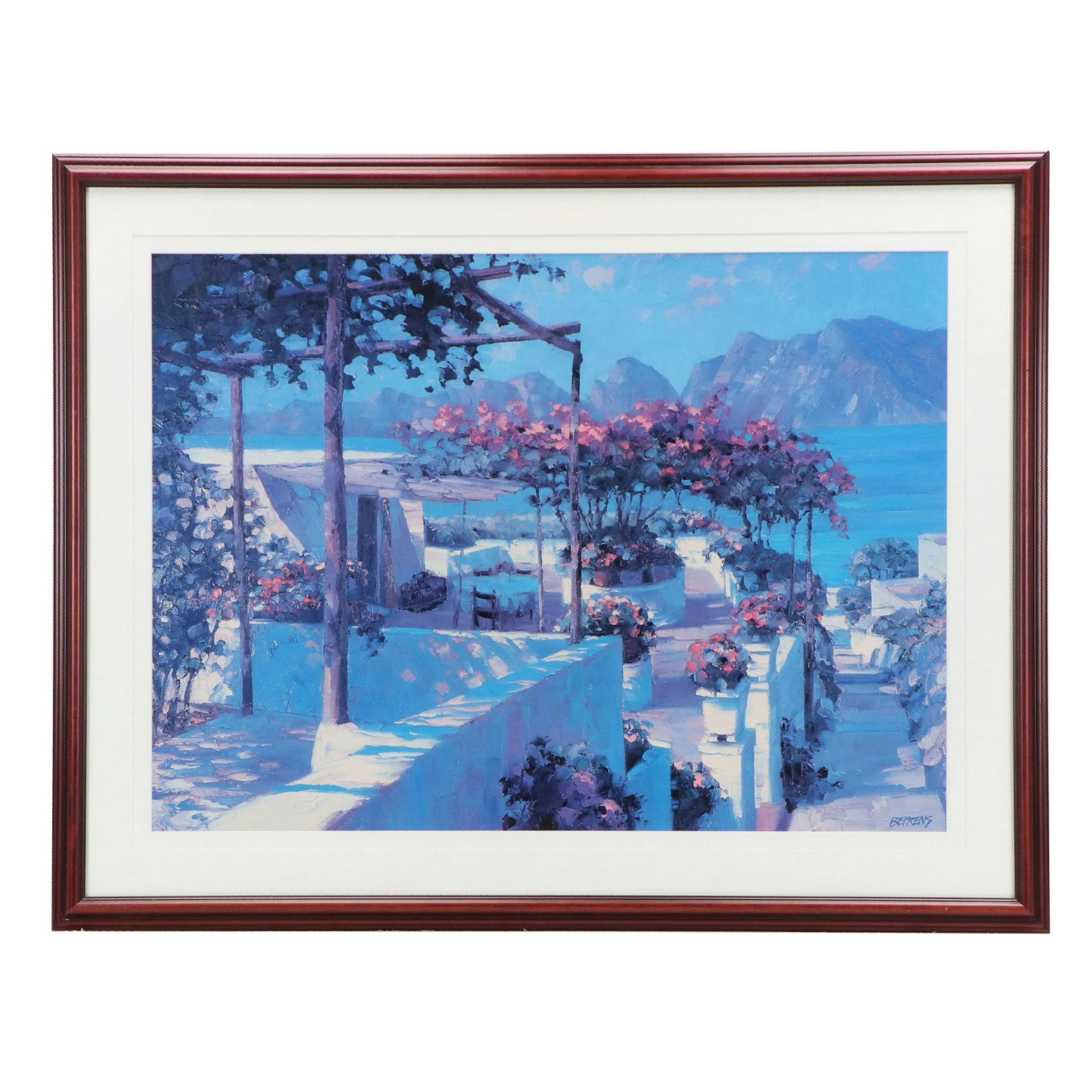 After Howard Behrens Digital Print "Patio with a View," Late 20th Century