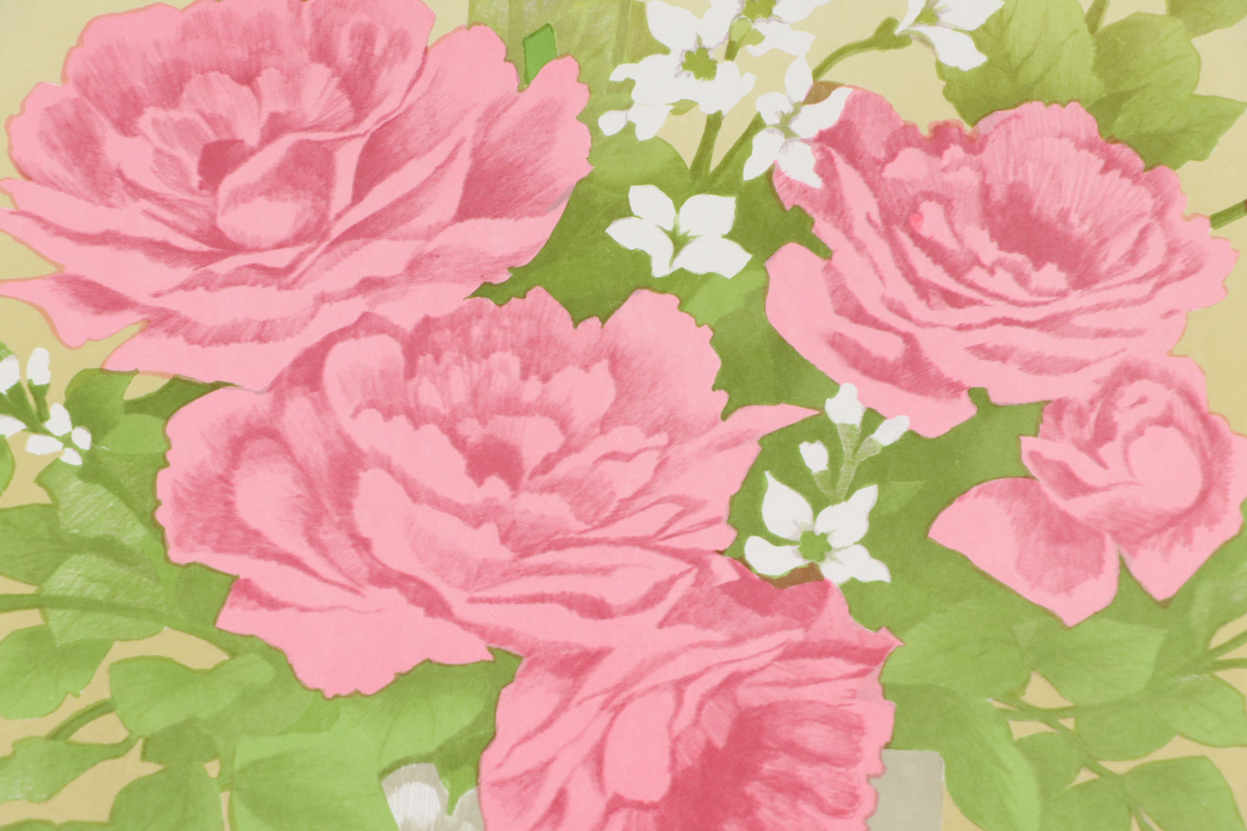 Don Shepler Still Life Lithograph "Rose Bouquet"