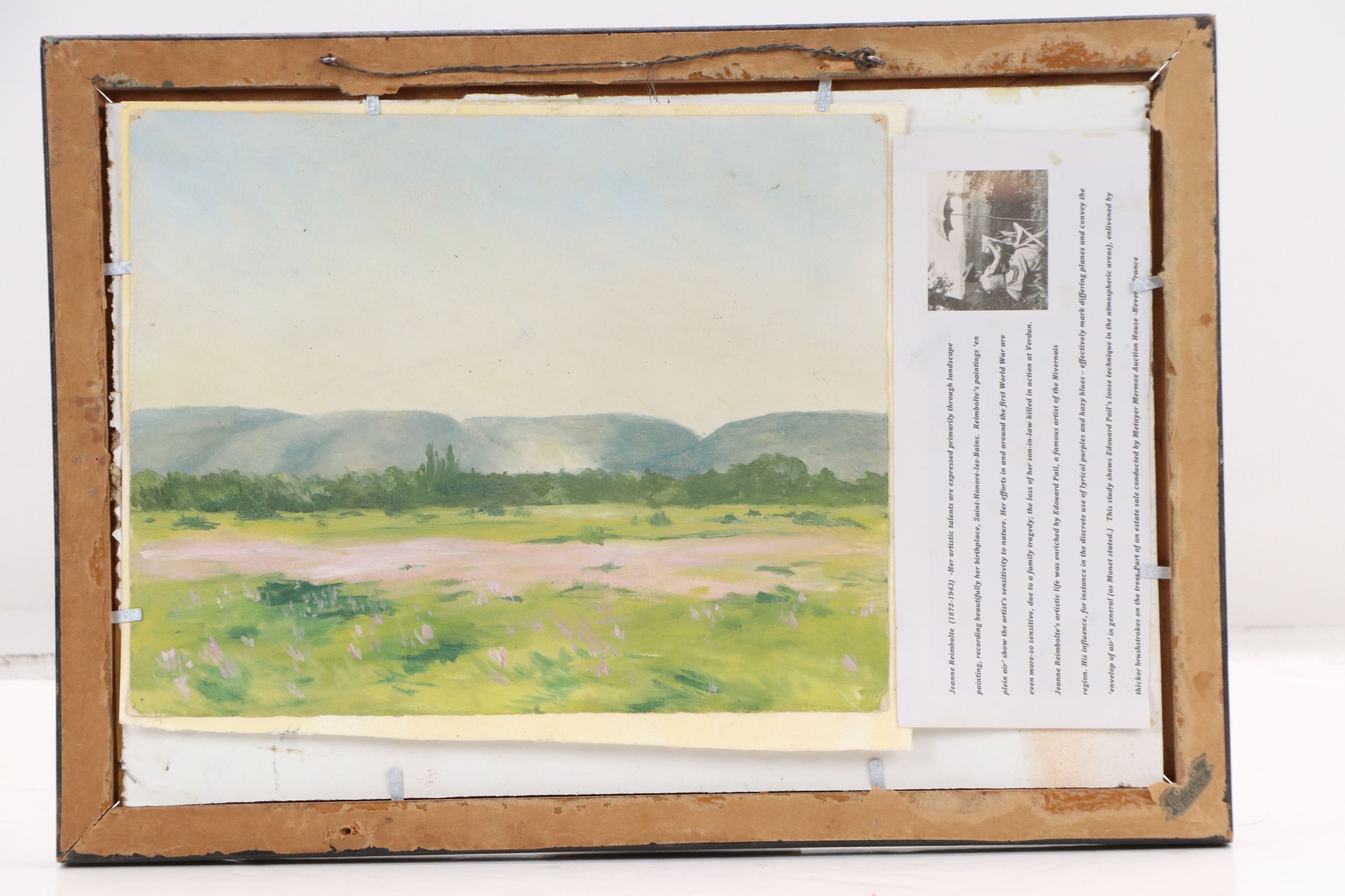 Jeanne Reimbolte Landscape Oil Painting of Stream, Late 19th to Early 20th C.