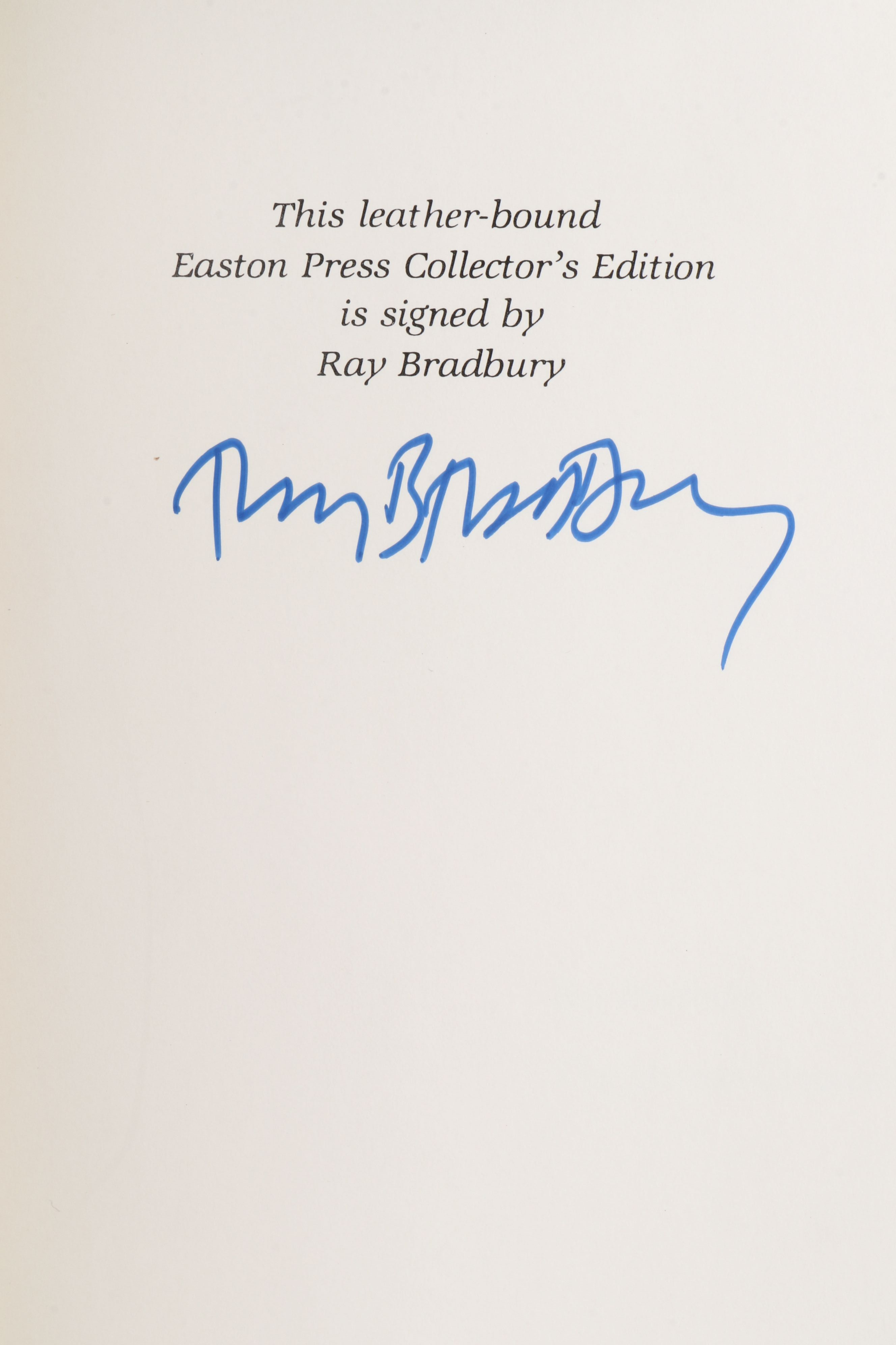 Easton Press Signed "The Martian Chronicles" by Ray Bradbury, 1989