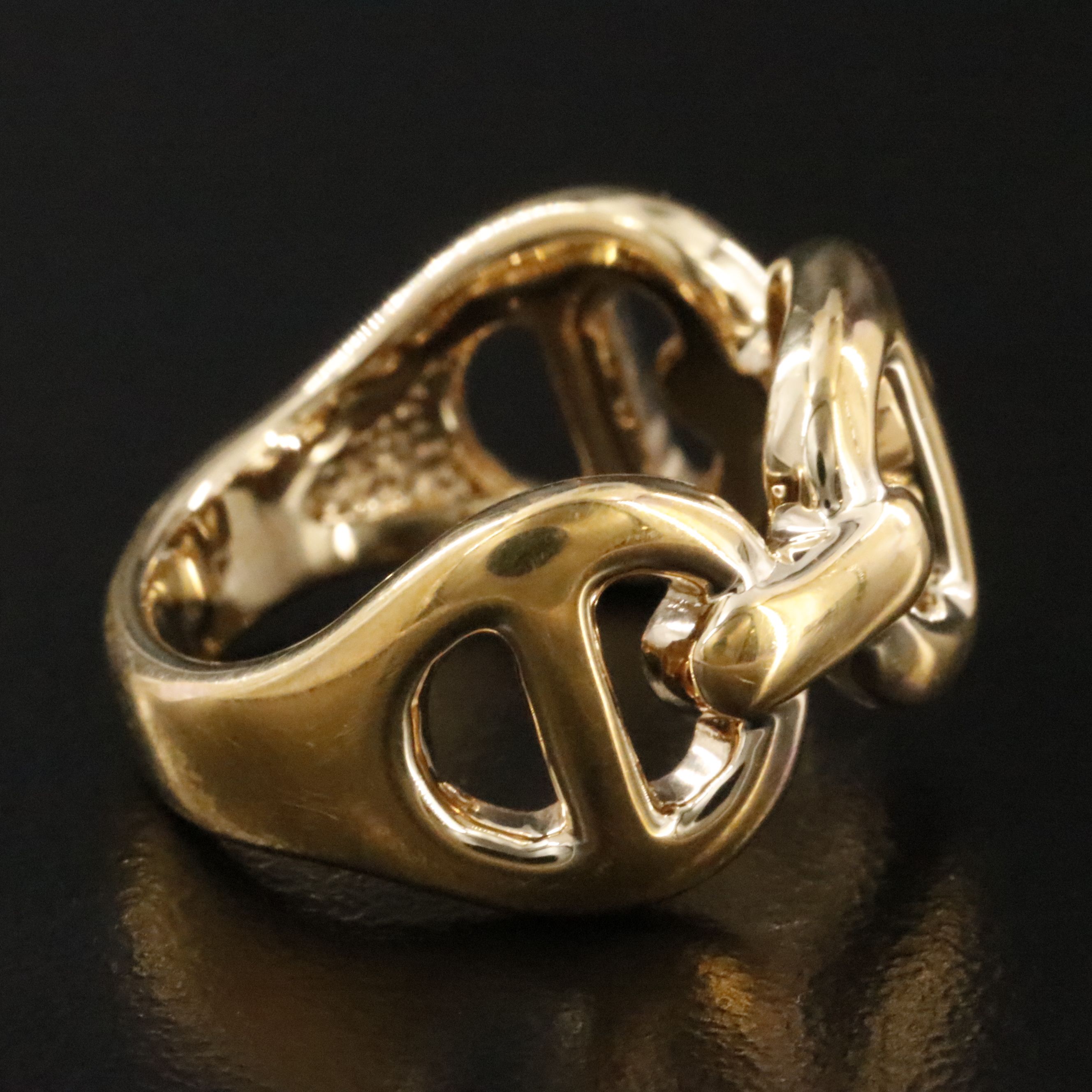 Electroformed 14K Mariner Link Ring