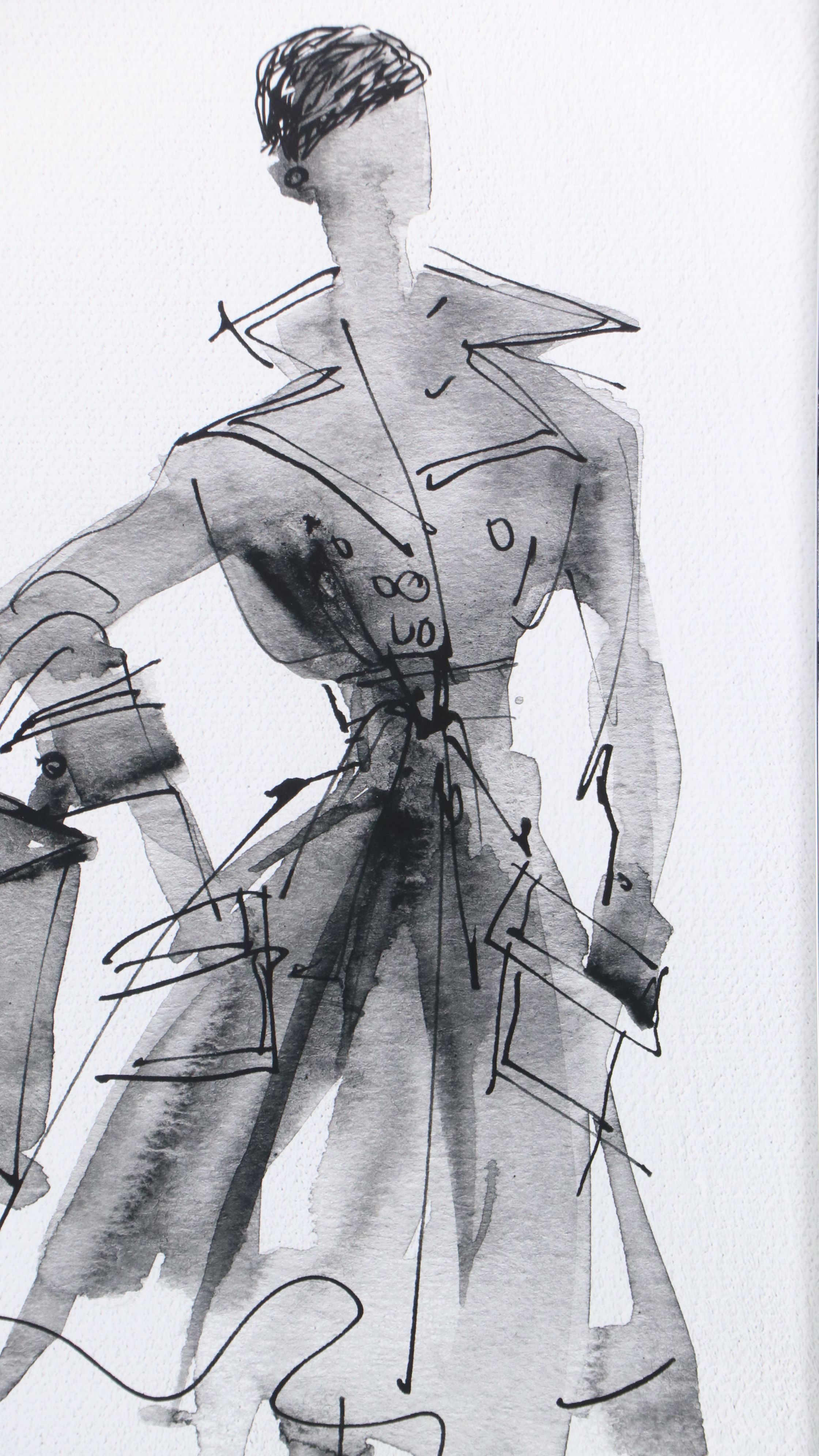 Offset Lithographs of Fashion Sketches After Anne Tavoletti, 21st Century