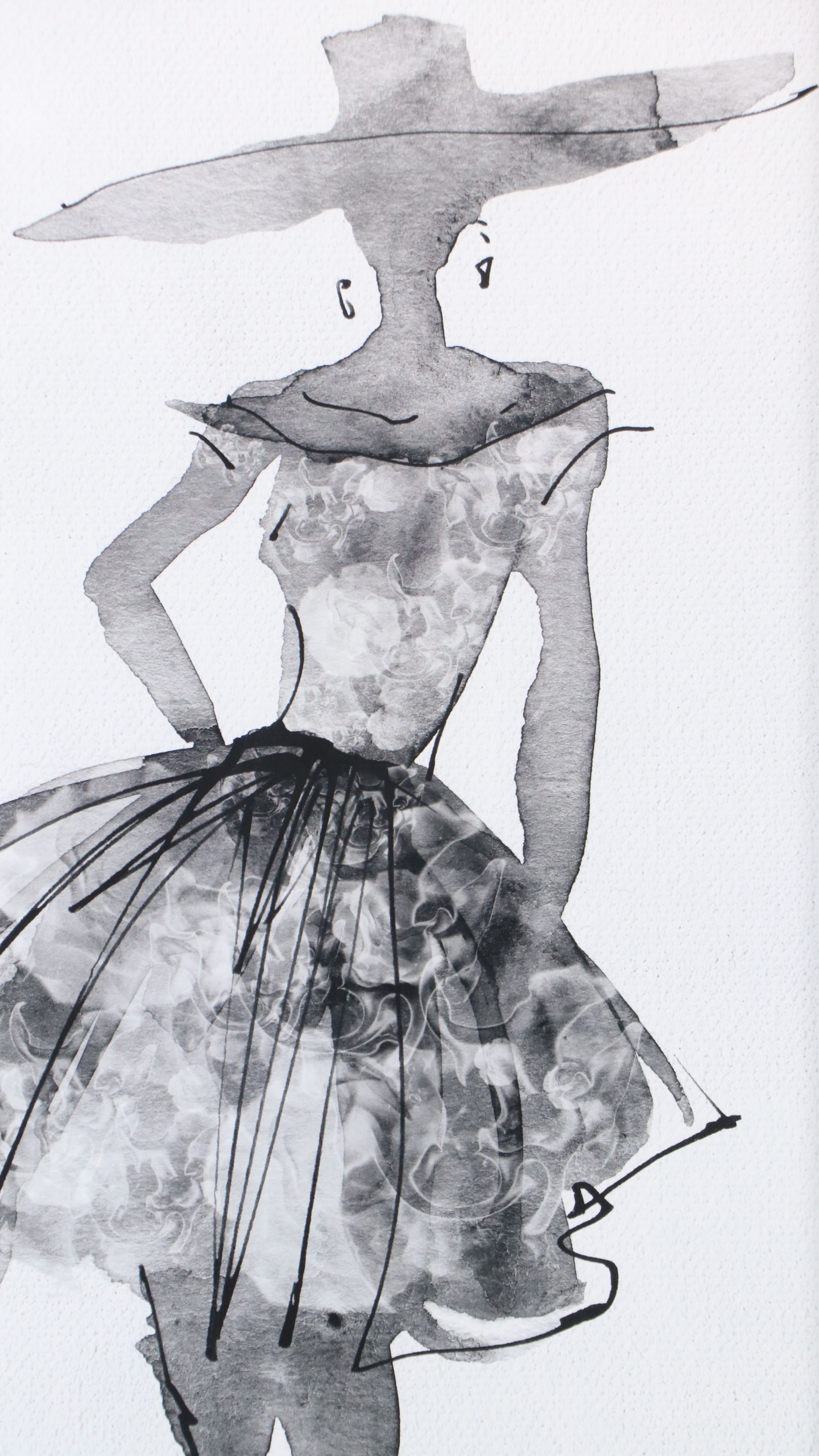 Offset Lithographs of Fashion Sketches After Anne Tavoletti, 21st Century