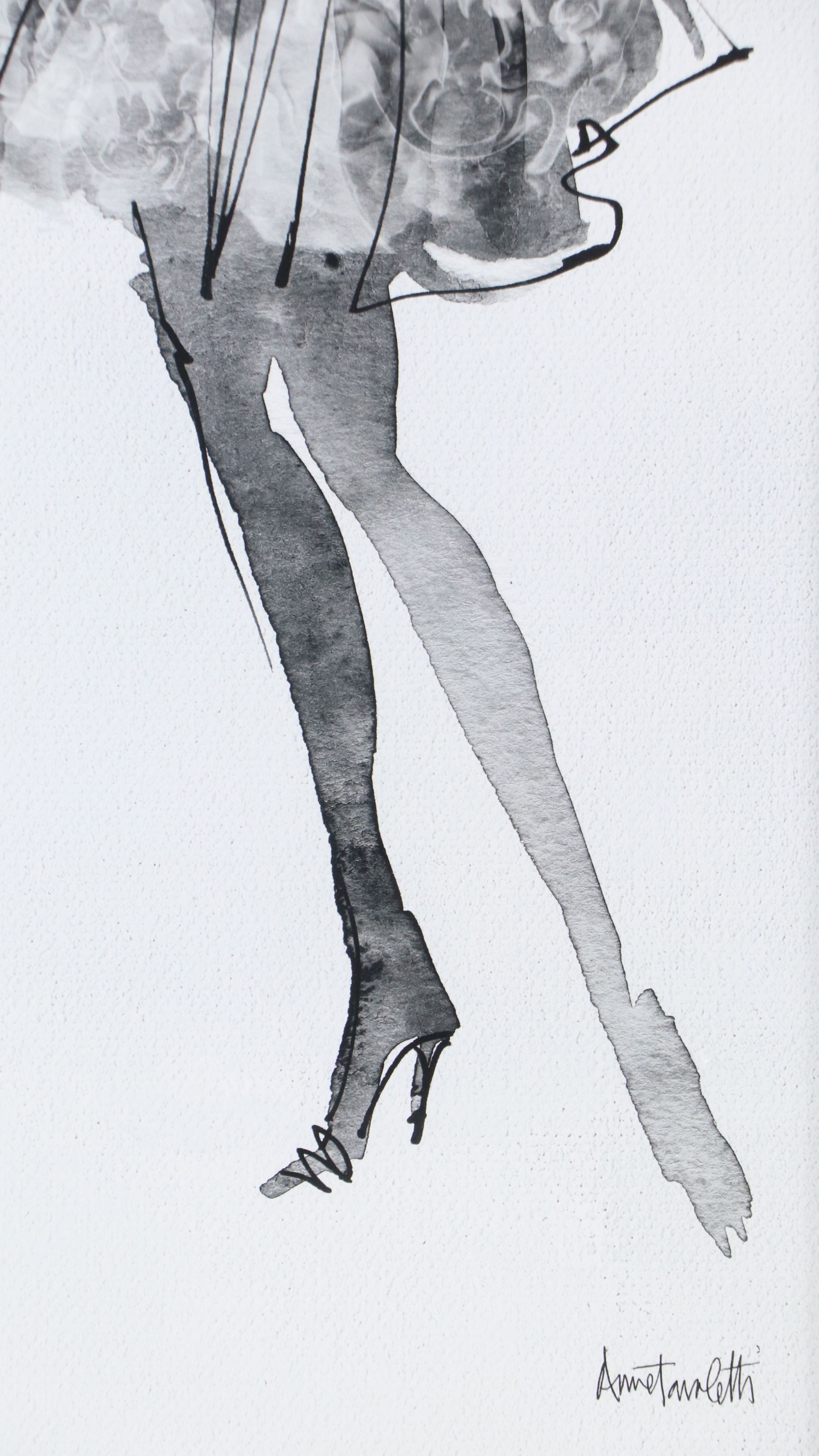 Offset Lithographs of Fashion Sketches After Anne Tavoletti, 21st Century