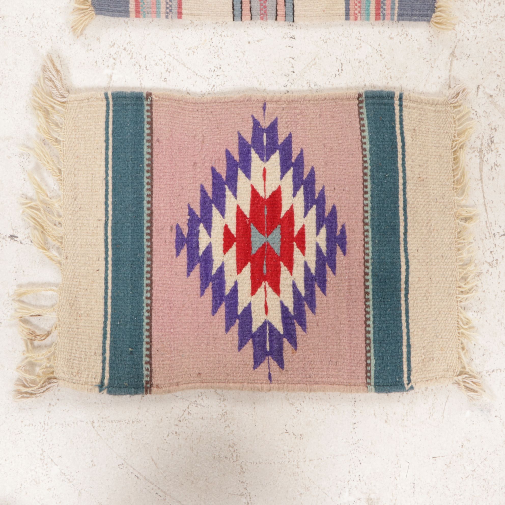 Collection of Handwoven Southwestern Style Floor Mats