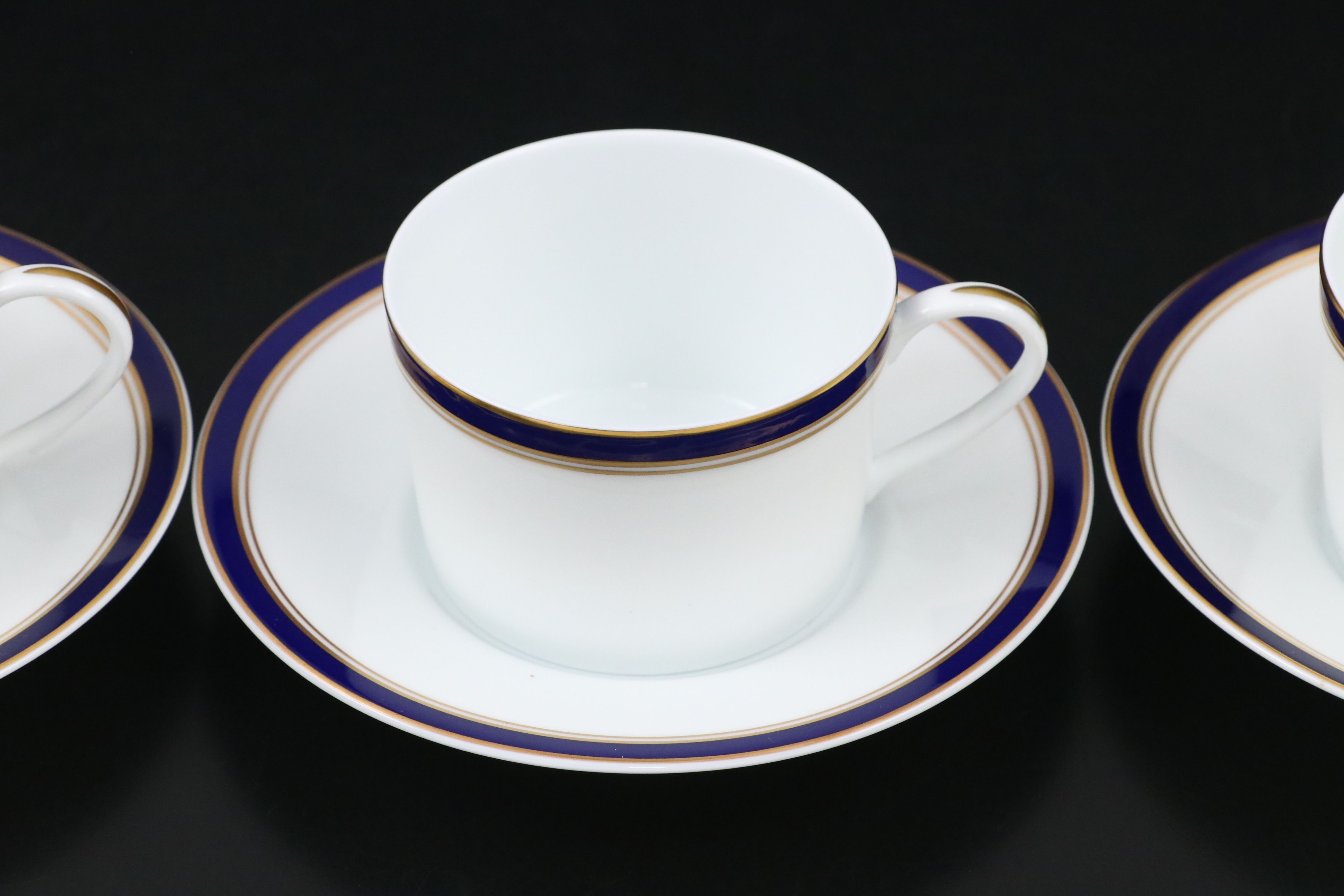 Raynaud & Co. "Diplomat Blue" Porcelain Teaware