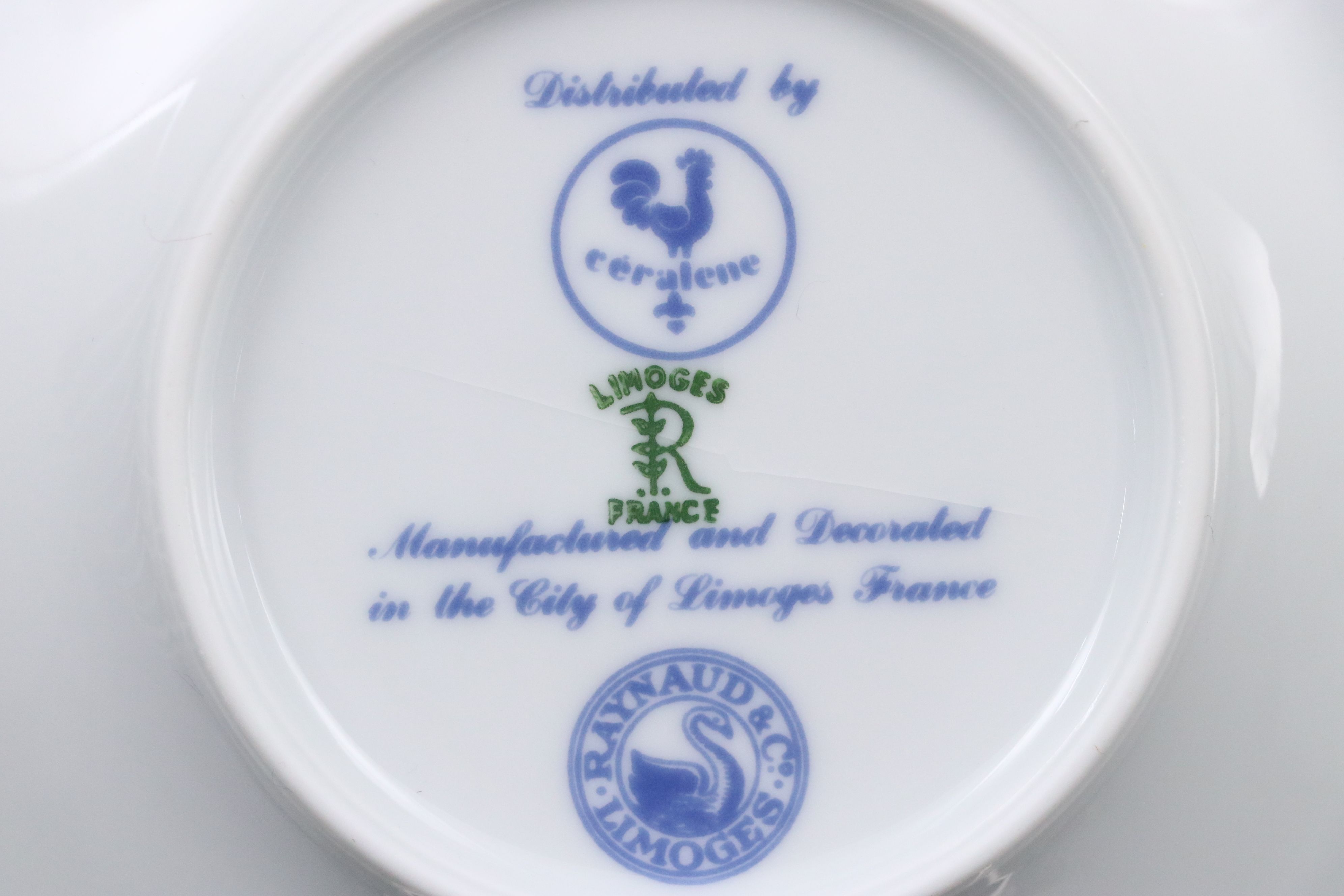 Raynaud & Co. "Diplomat Blue" Porcelain Teaware