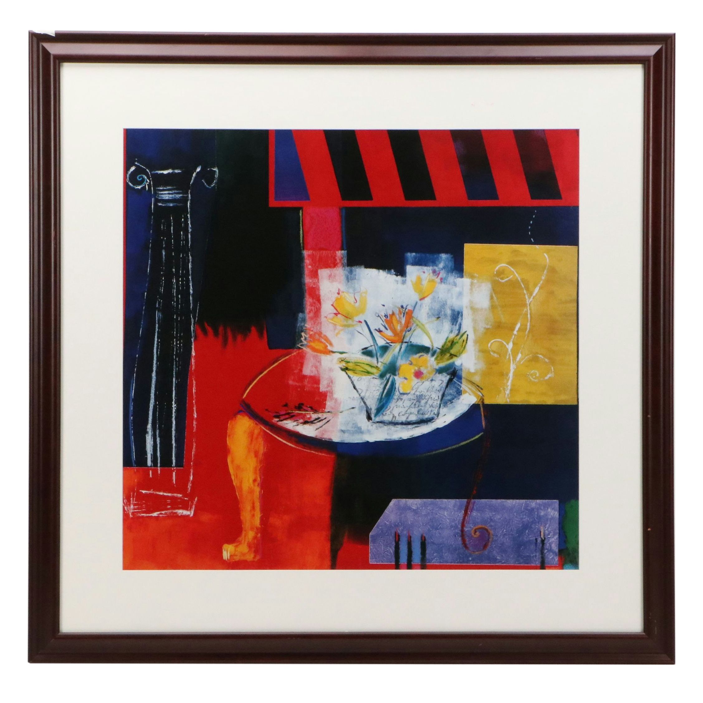 After Jennifer Hollack Offset Lithograph "Cafe Francais"