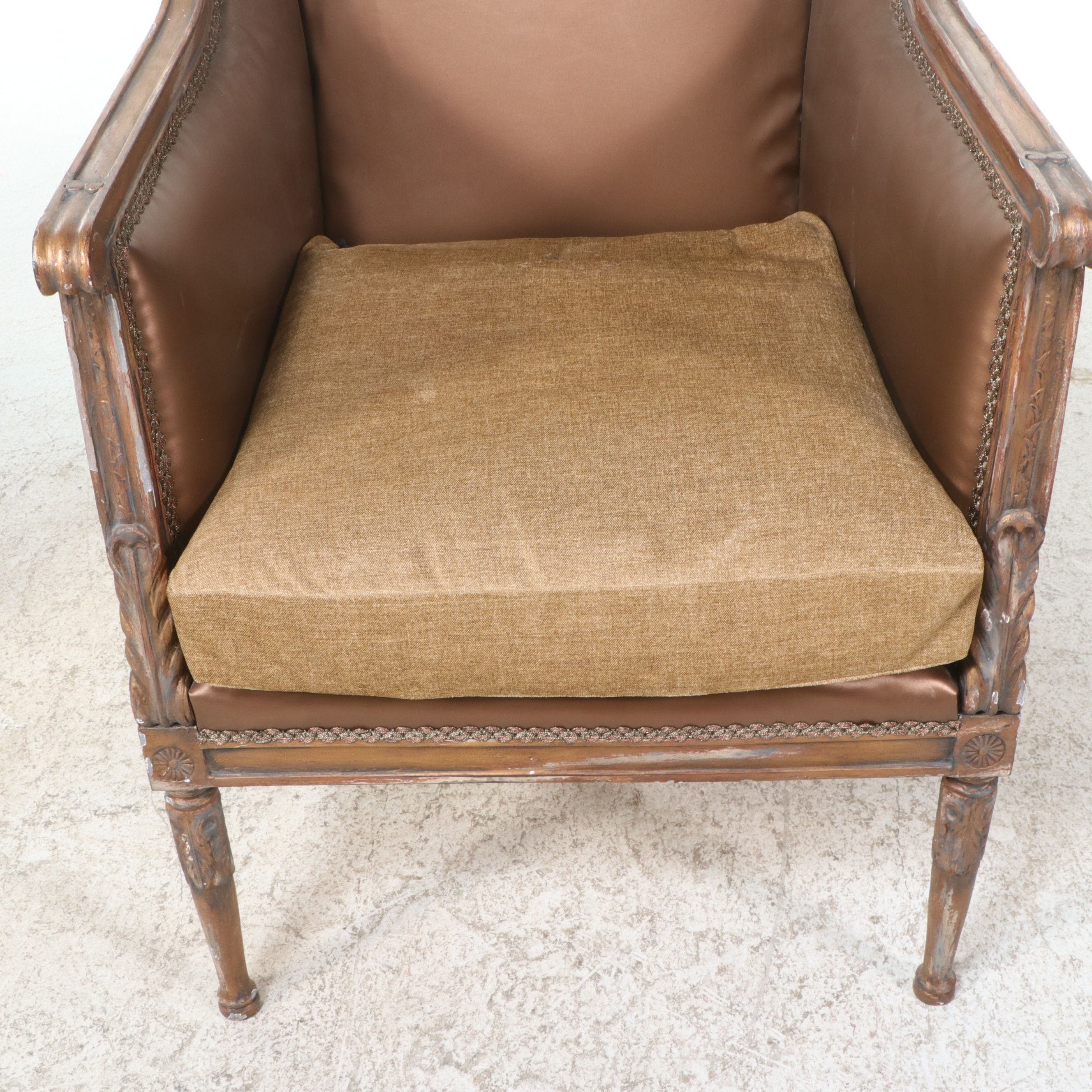 Pair of Reproduction Louis XVI Style Bergères