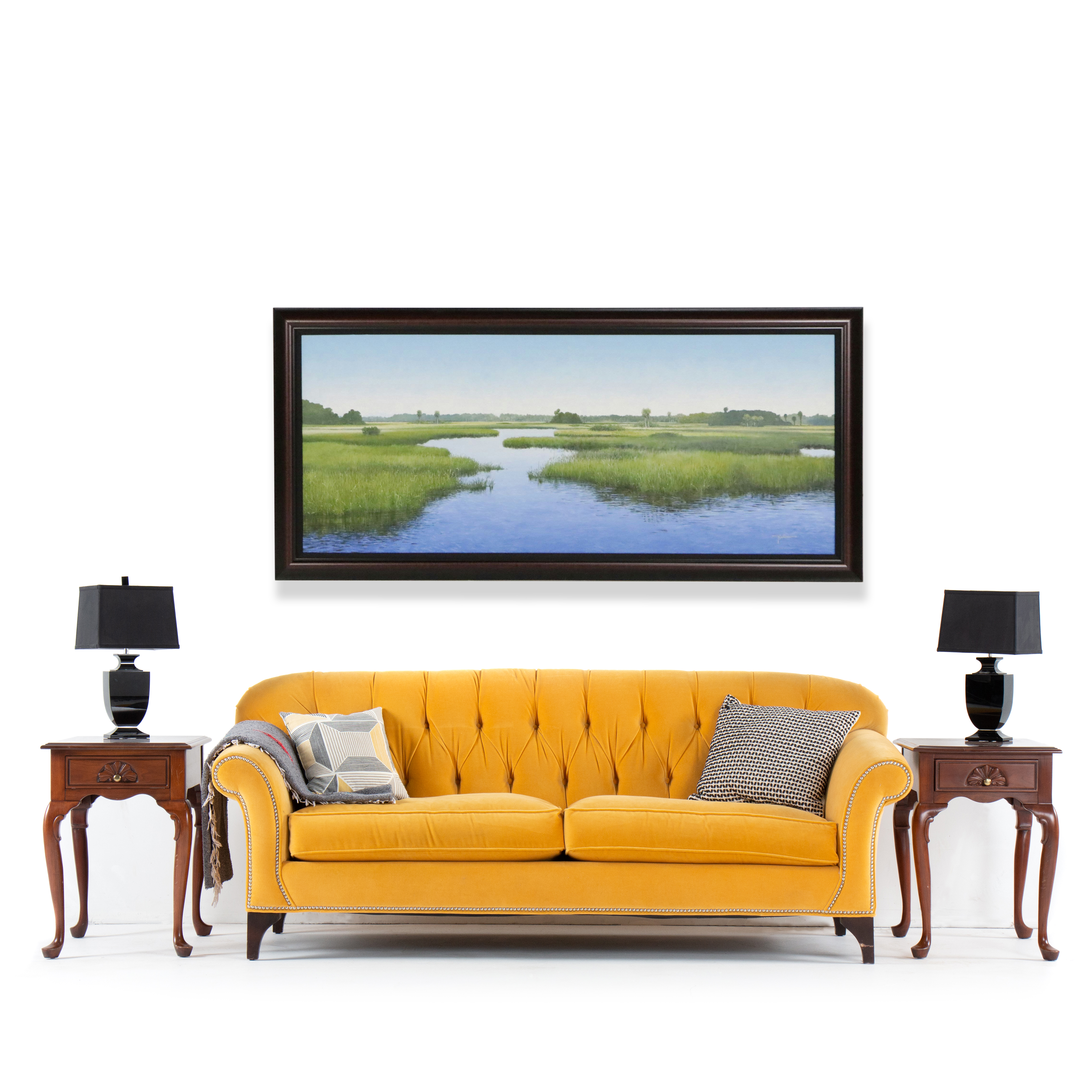 Kent Sullivan Landscape "Green Marsh," Late 20th Century