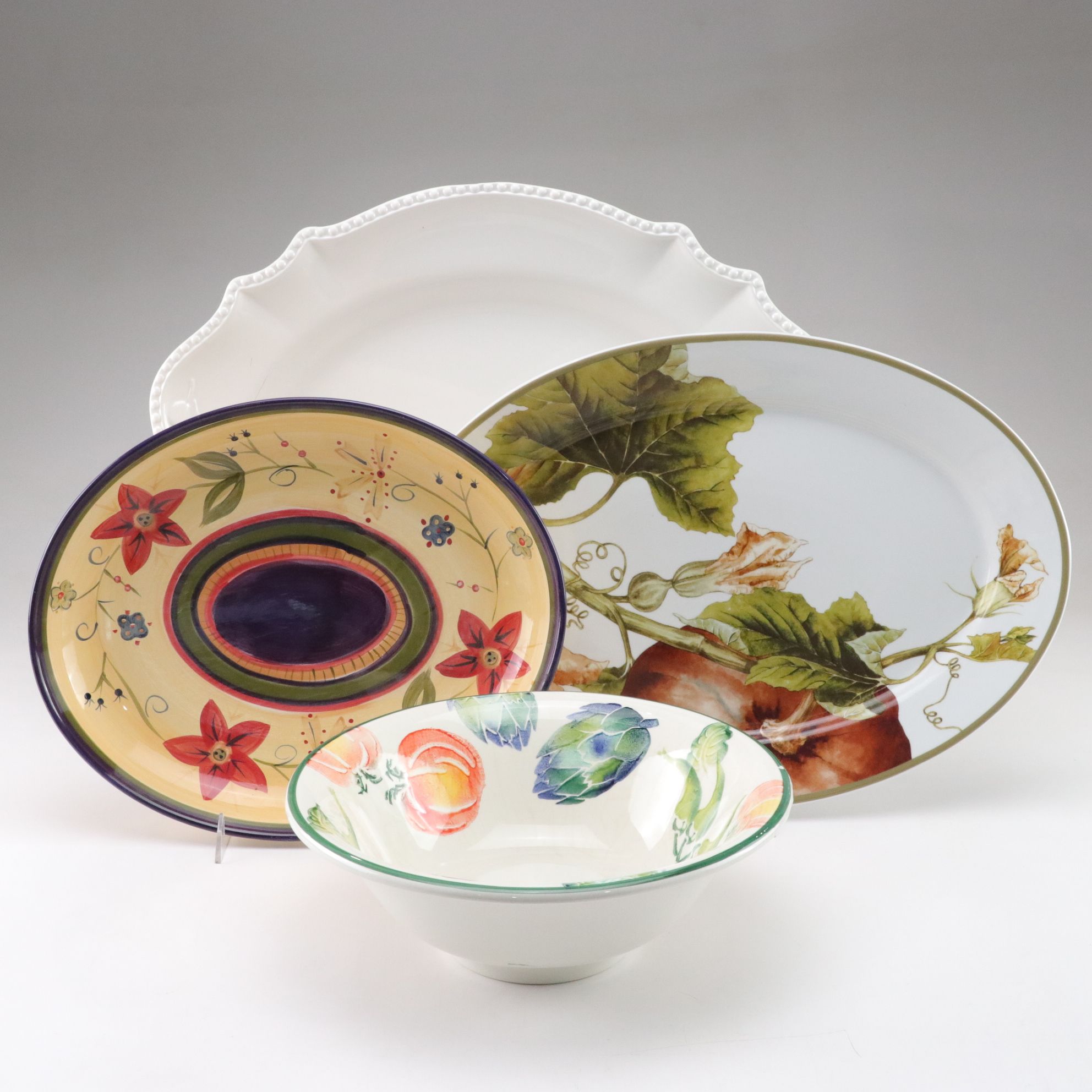 Williams-Sonoma and Other Ceramic Platters and Serving Bowls