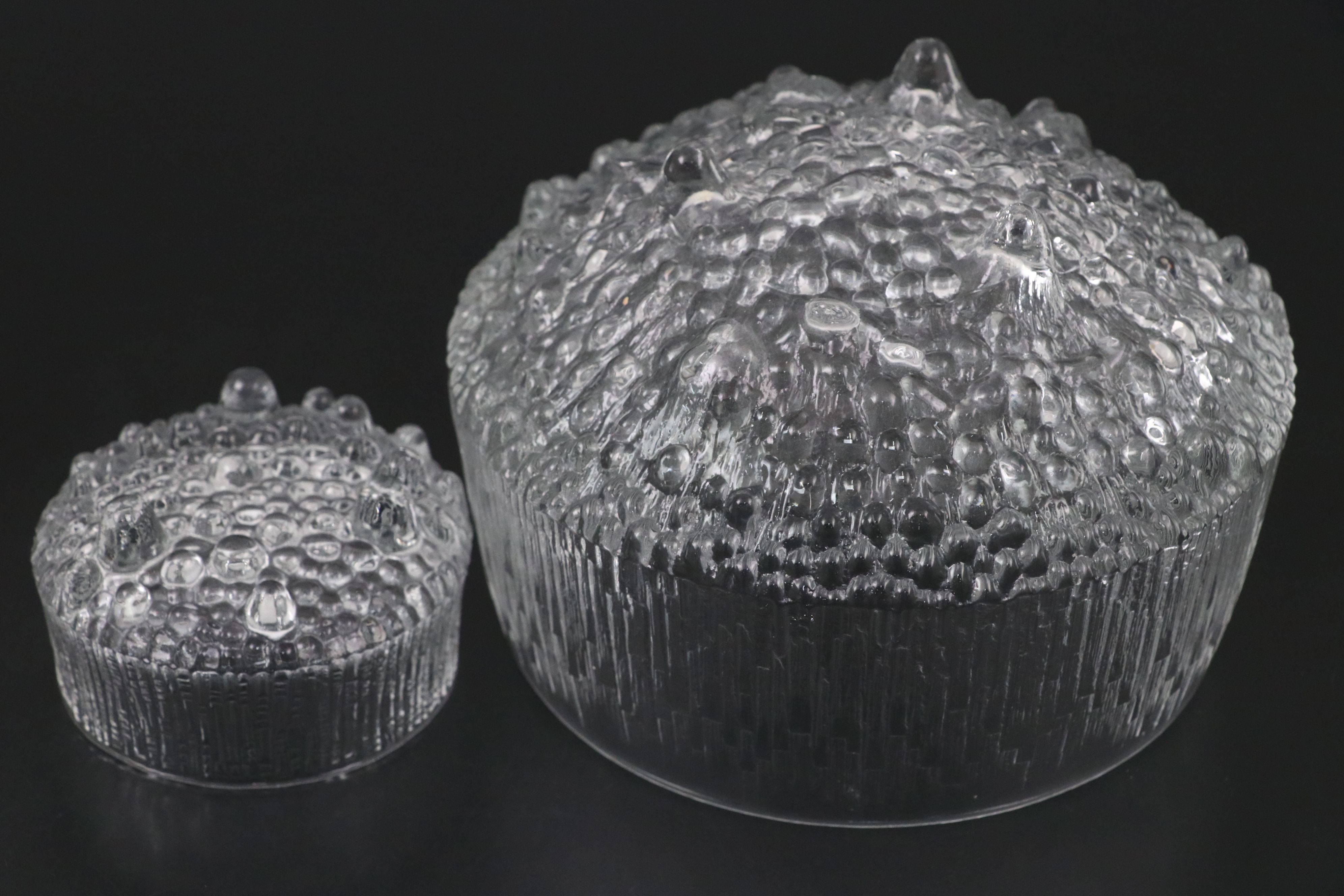 Iittala "Ultima Thule" Finnish Glass Footed Bowls