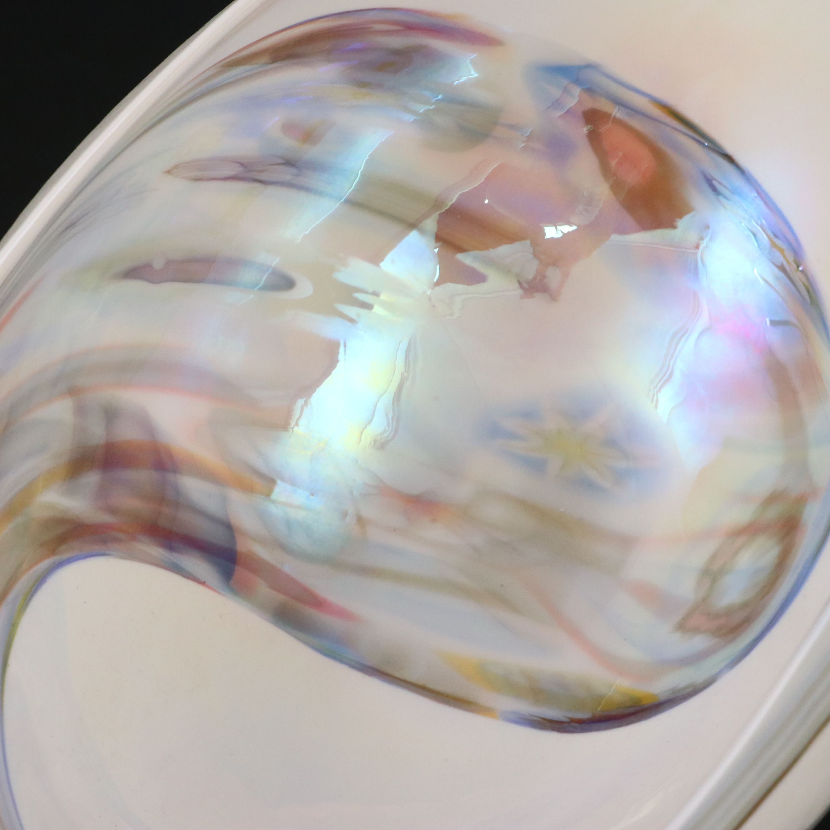 Yalos Murano "Cartoccio Fossile" Art Glass Bowl