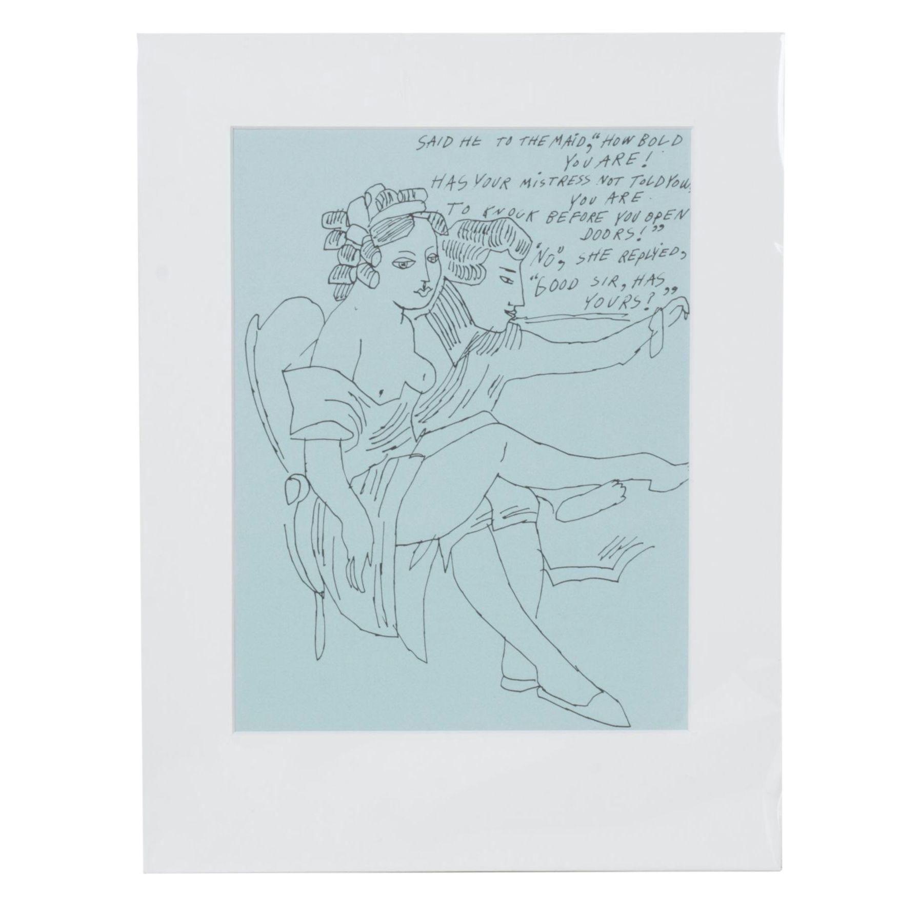 Andy Warhol Offset Lithograph from "Love is a Pink Cake" Series, 1953