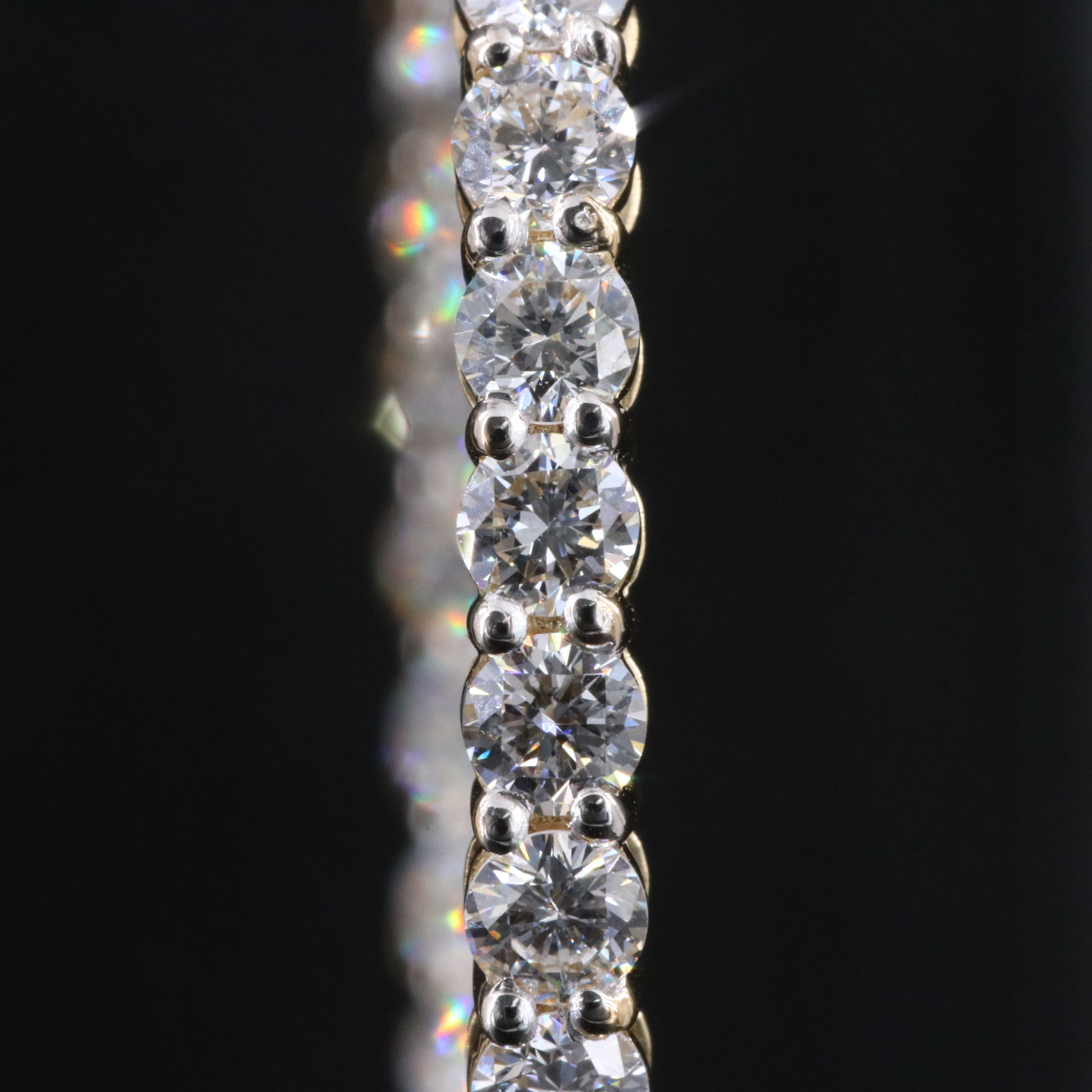 14K 5.24 CTW Lab Grown Inside-Out Hoop Earrings