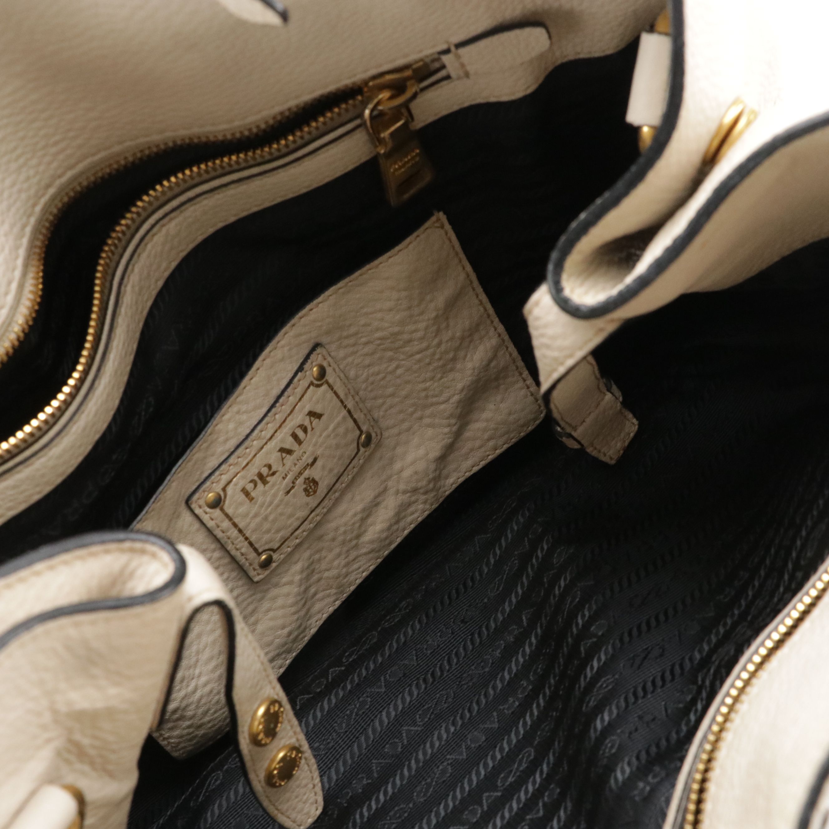 Prada Vitello Daino Leather Two-Way Tote Bag