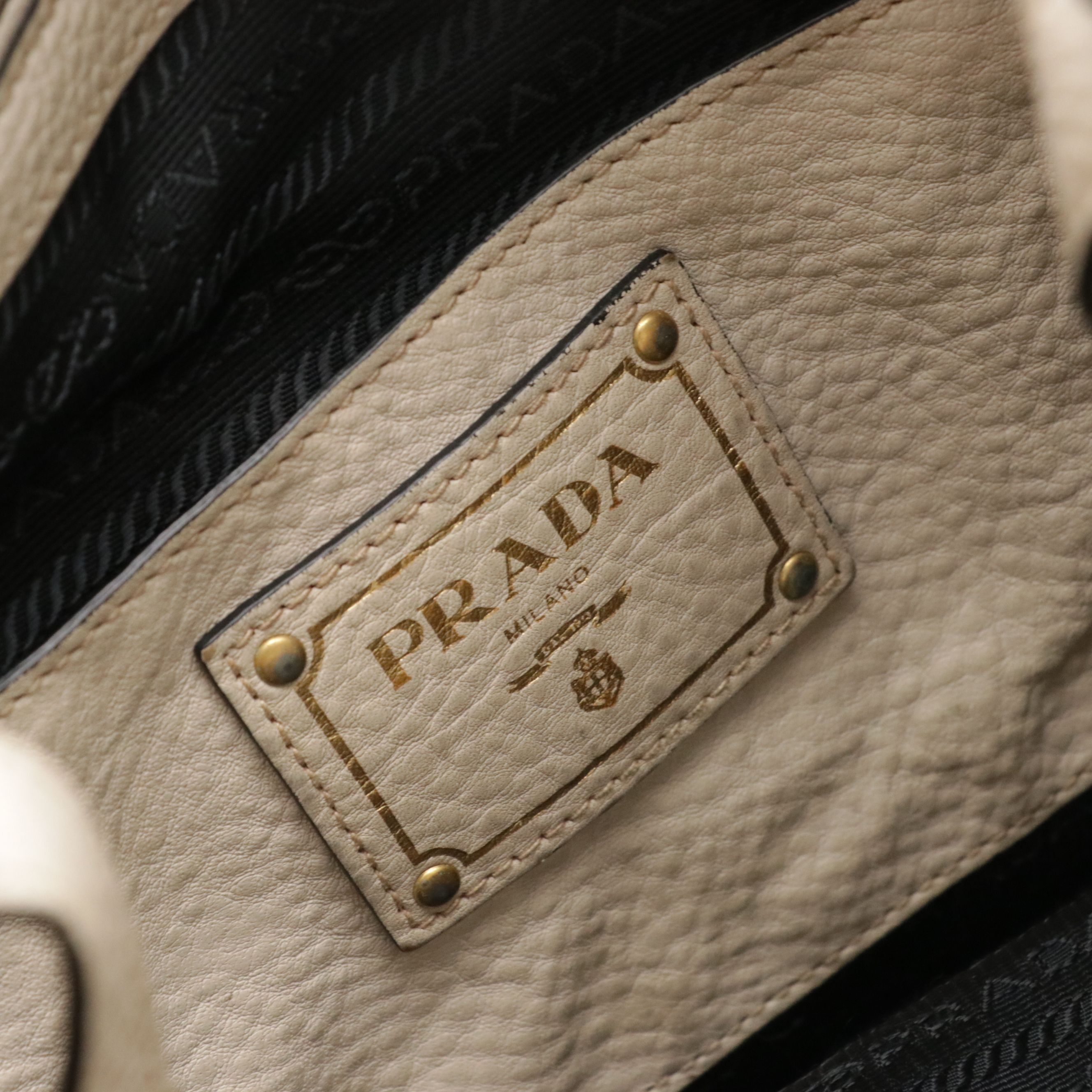 Prada Vitello Daino Leather Two-Way Tote Bag
