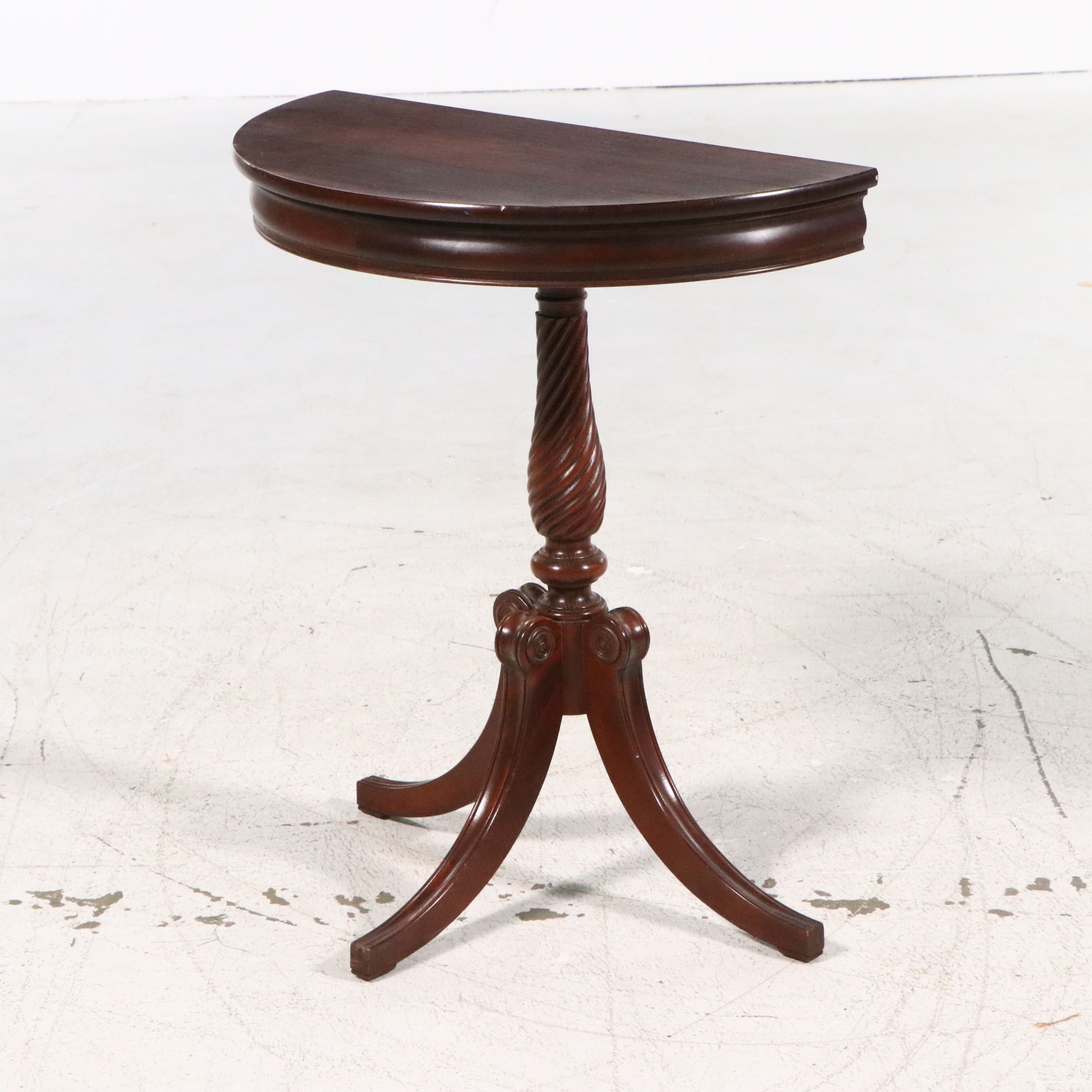 Federal Style The Bombay Company Side Table and Brandt Demilune