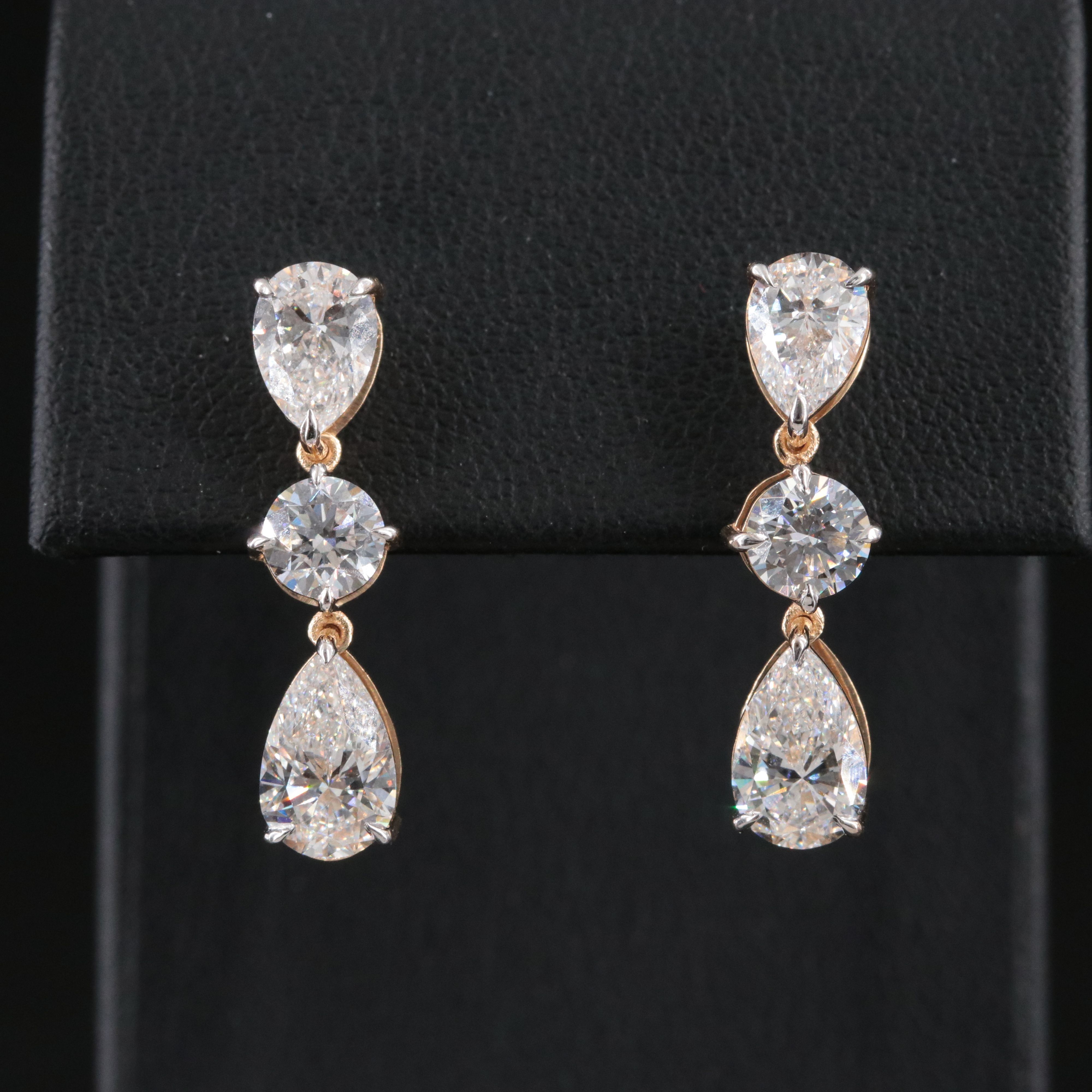 14K 3.99 CTW Lab Grown Diamond Earrings