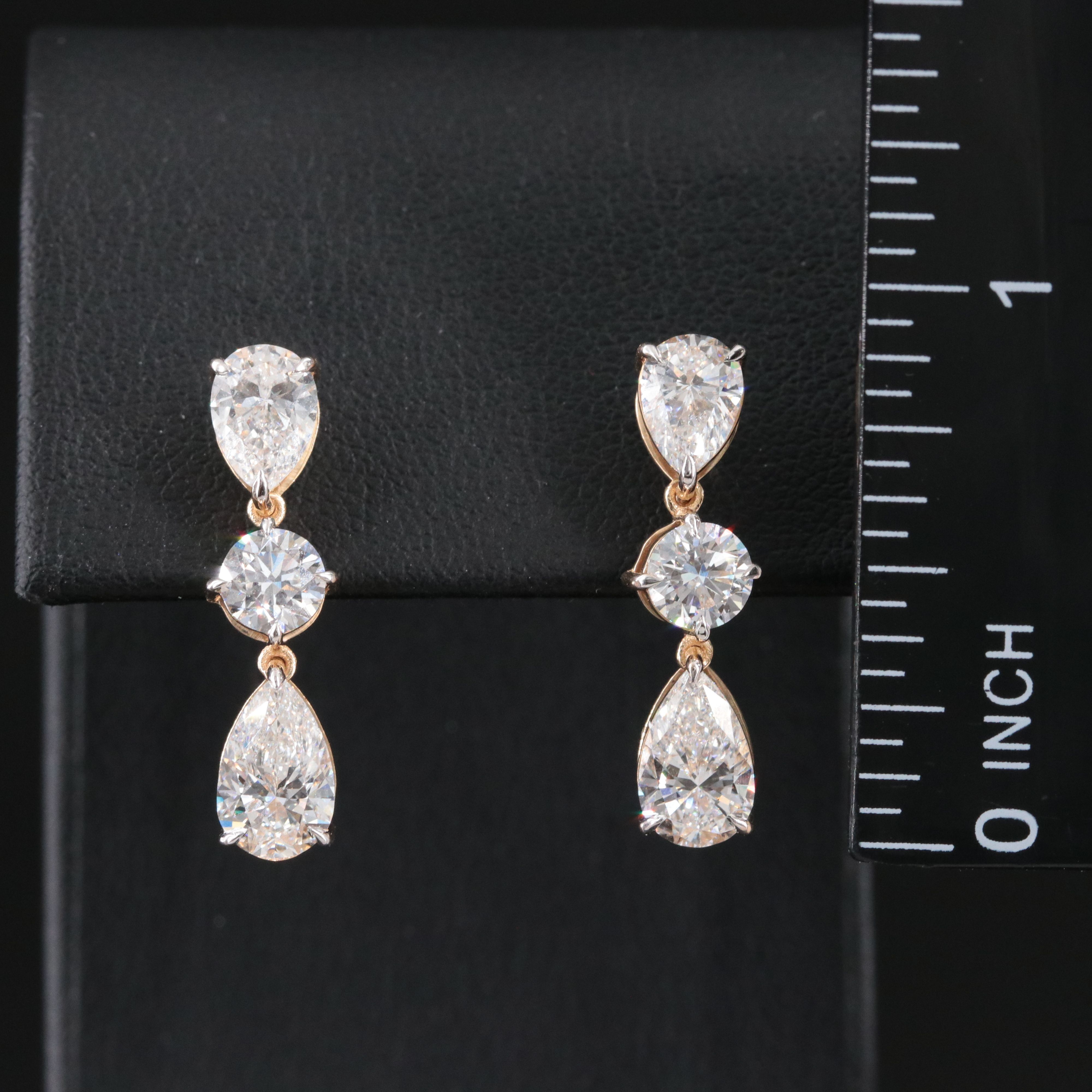 14K 3.99 CTW Lab Grown Diamond Earrings