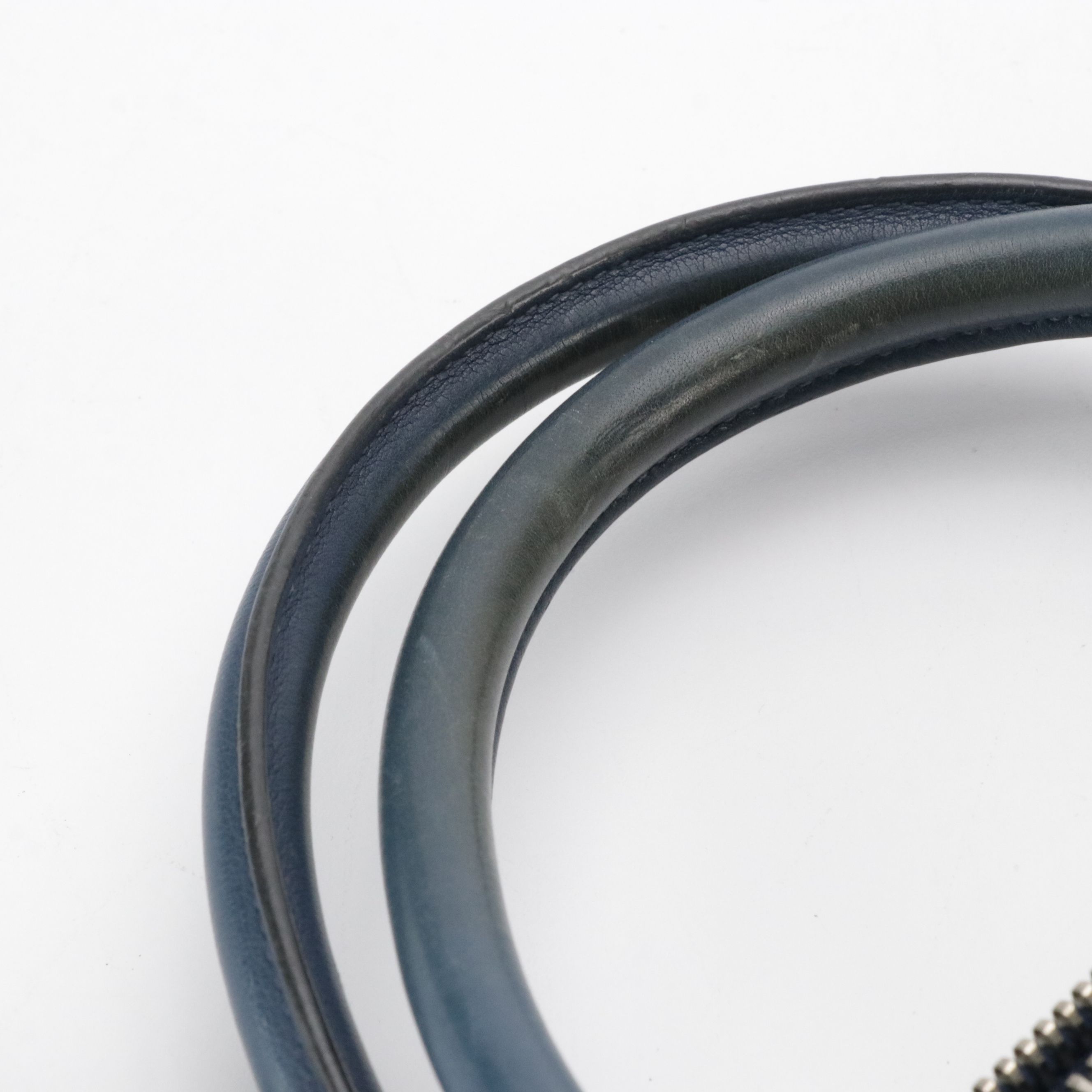 Prada Twin Pocket Two-Way Tote in Bicolor Blue Smooth Calfskin Leather