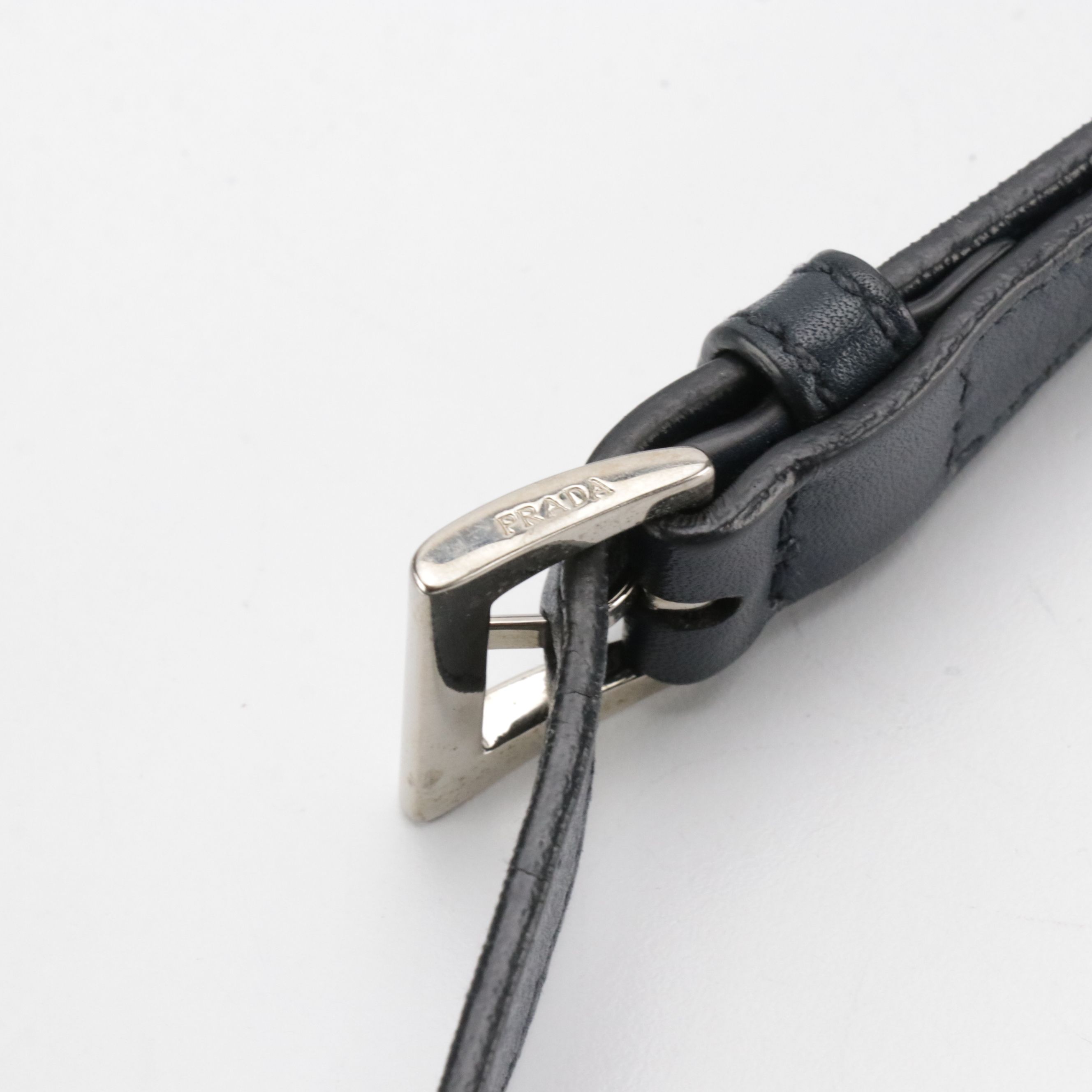 Prada Twin Pocket Two-Way Tote in Bicolor Blue Smooth Calfskin Leather