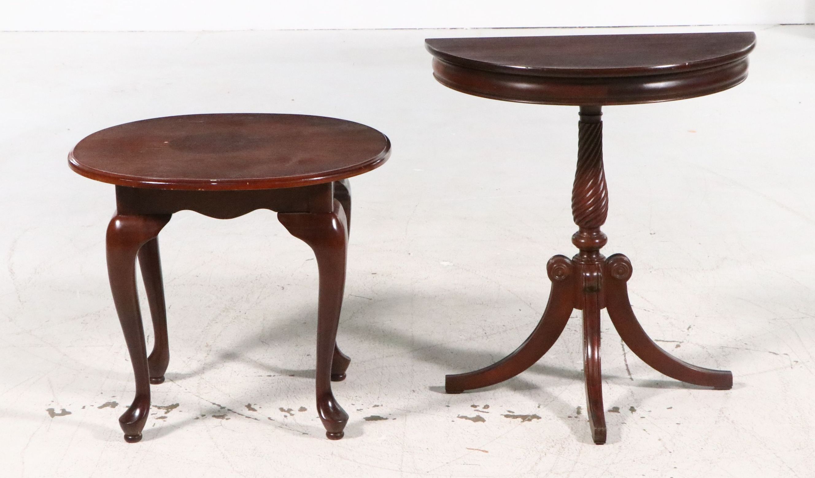 Federal Style The Bombay Company Side Table and Brandt Demilune