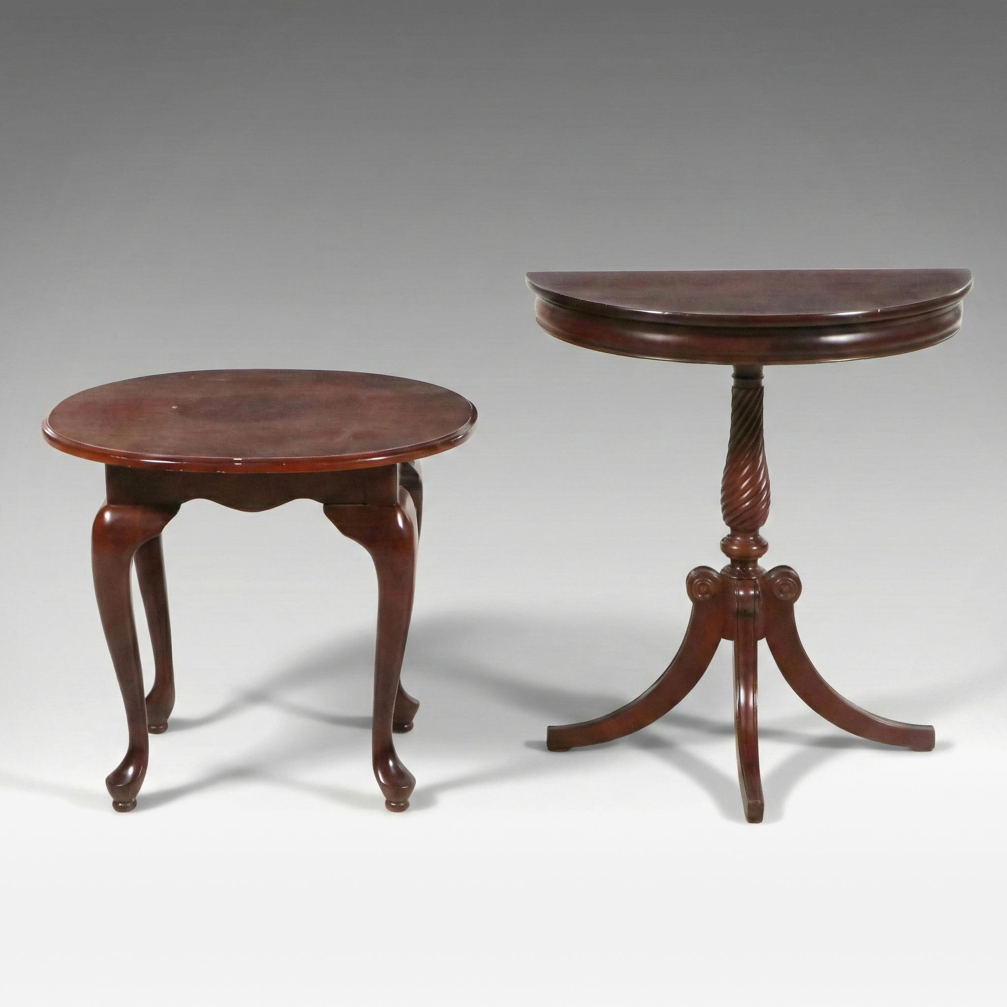 Federal Style The Bombay Company Side Table and Brandt Demilune