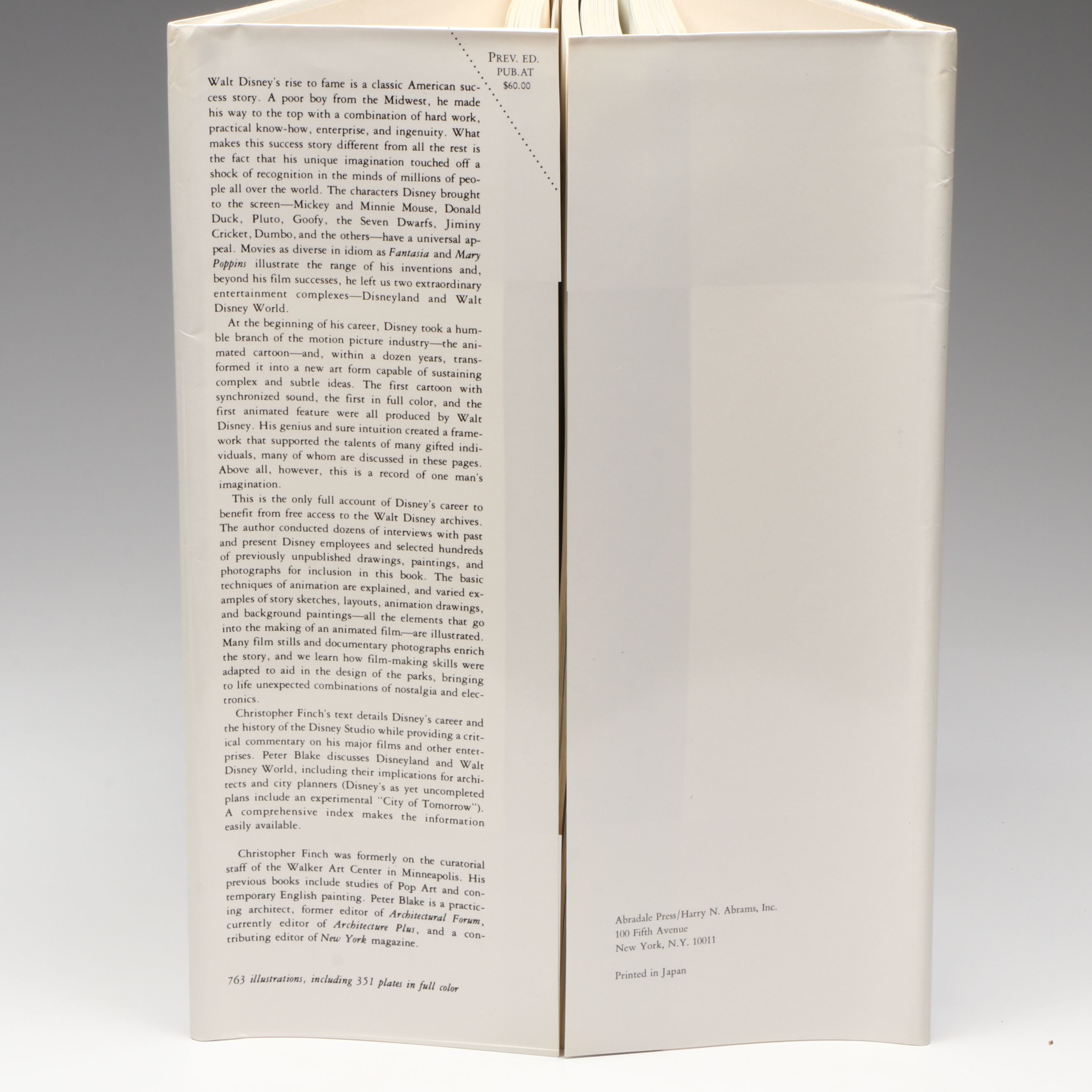 Illustrated "The Art of Walt Disney" by Christopher Finch, 1983