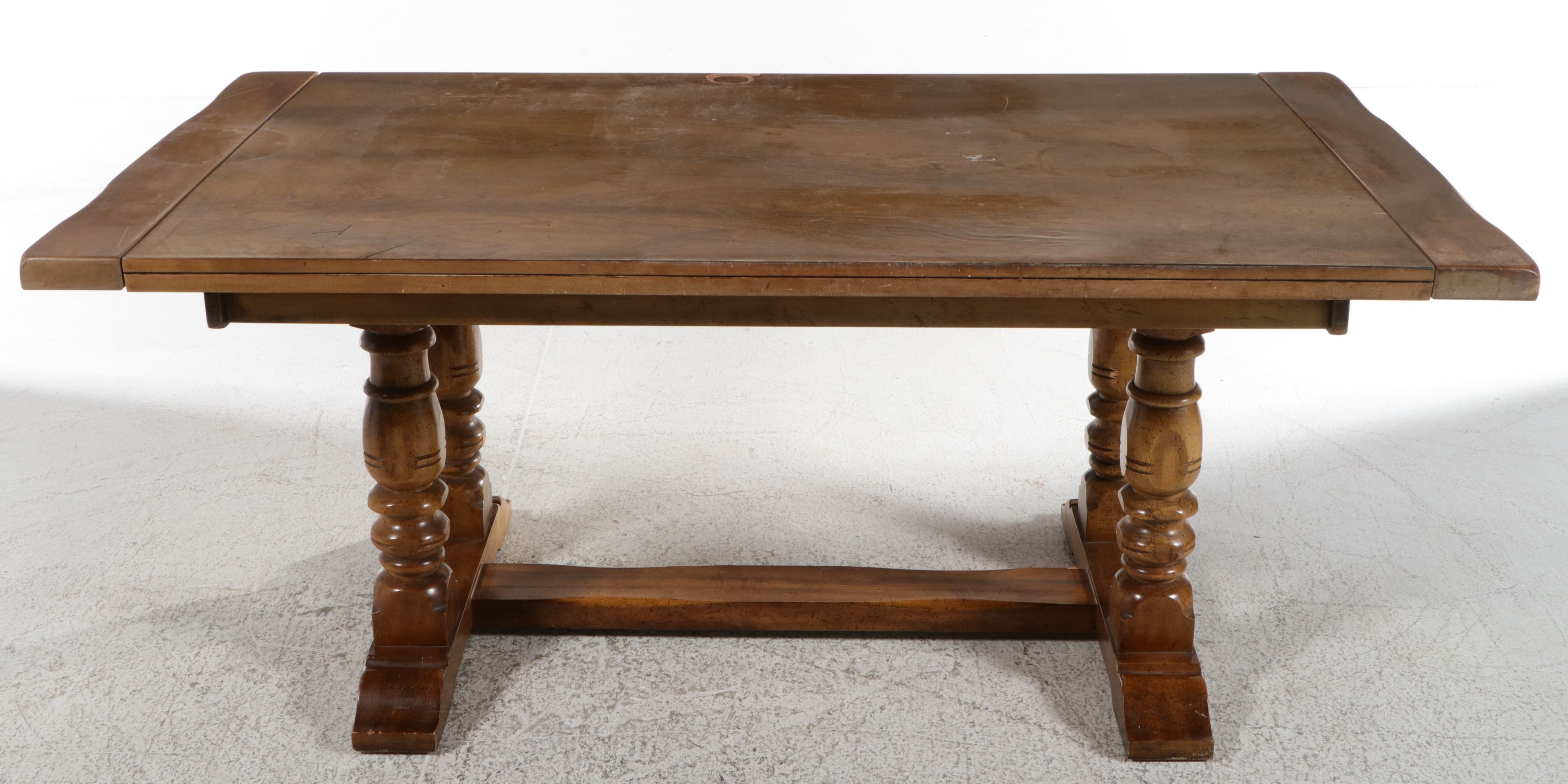 French Style Oak Refectory Dining Table and Benches