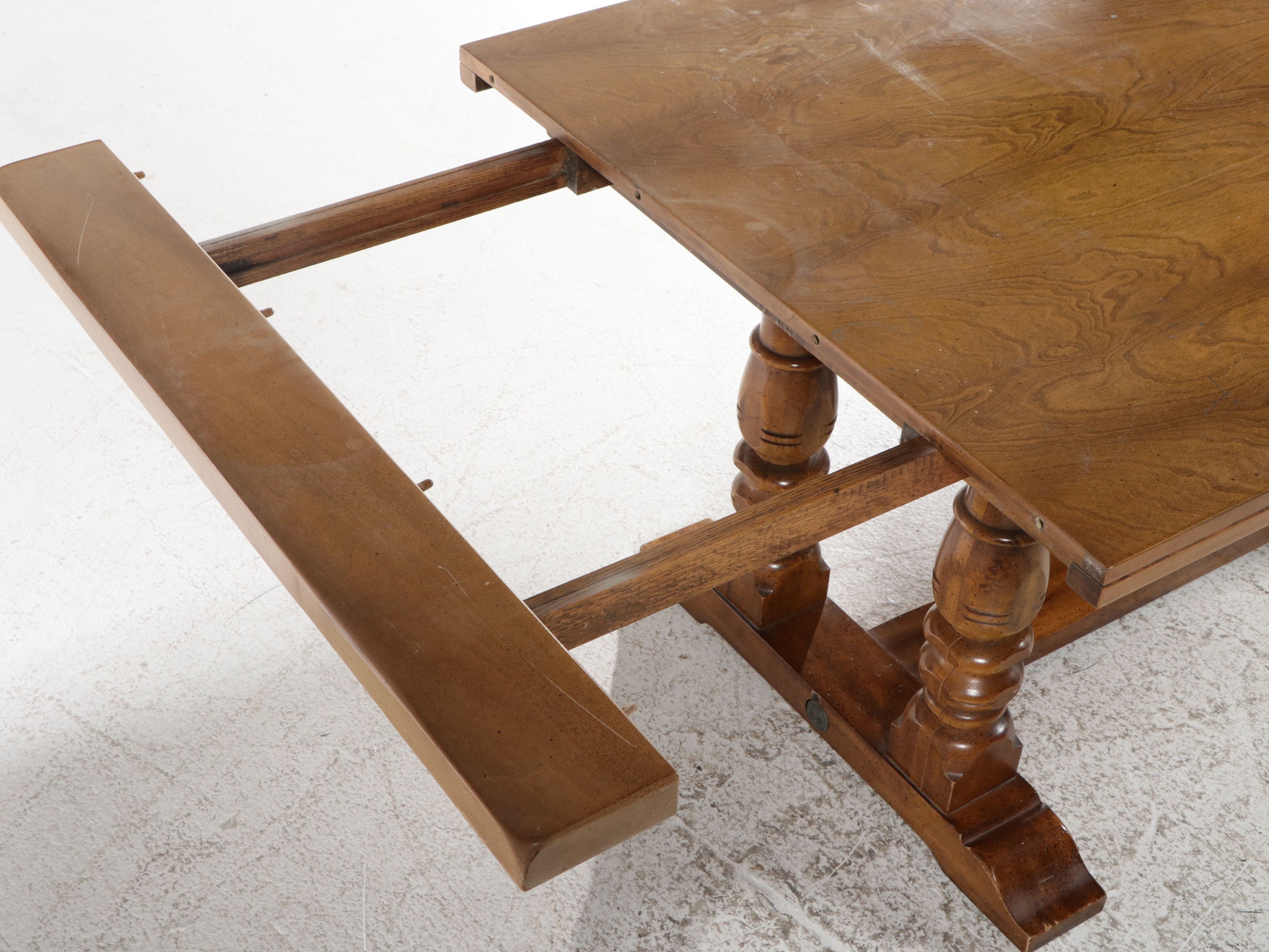 French Style Oak Refectory Dining Table and Benches