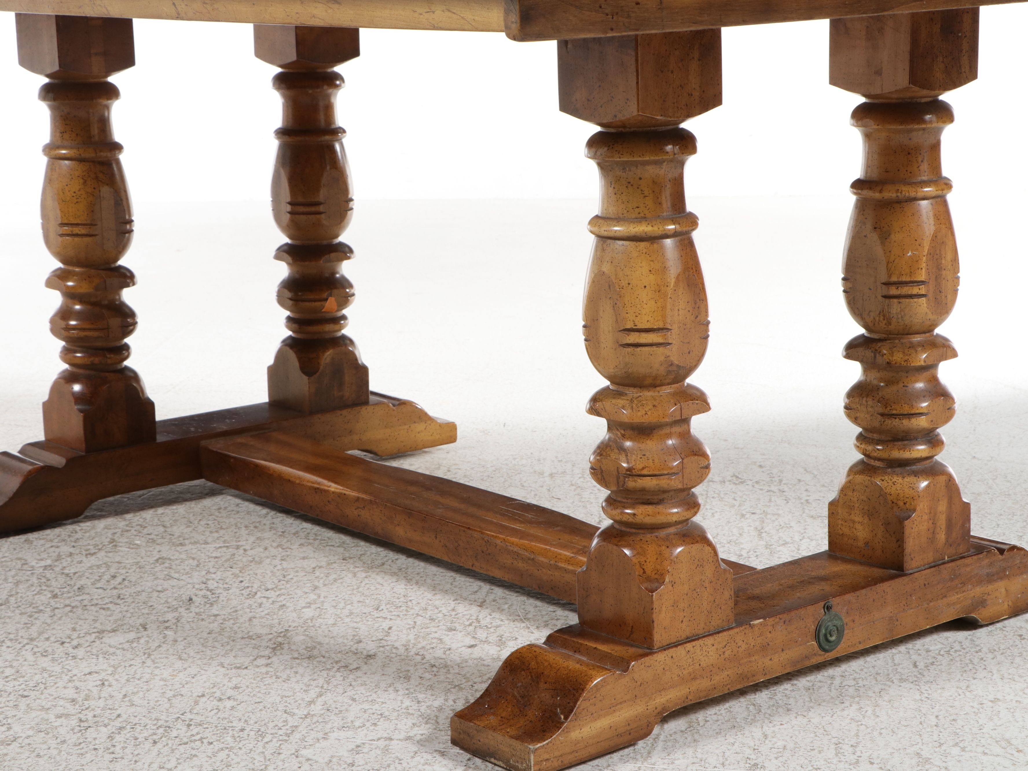 French Style Oak Refectory Dining Table and Benches