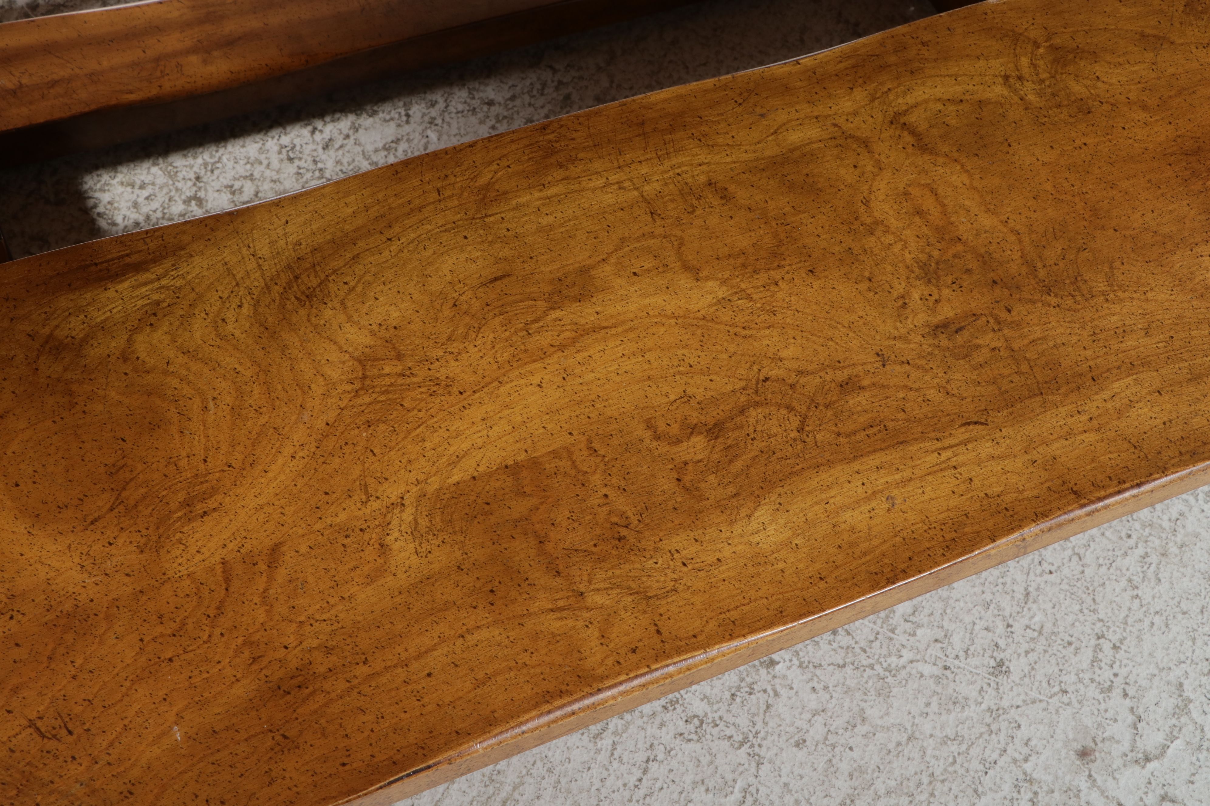 French Style Oak Refectory Dining Table and Benches