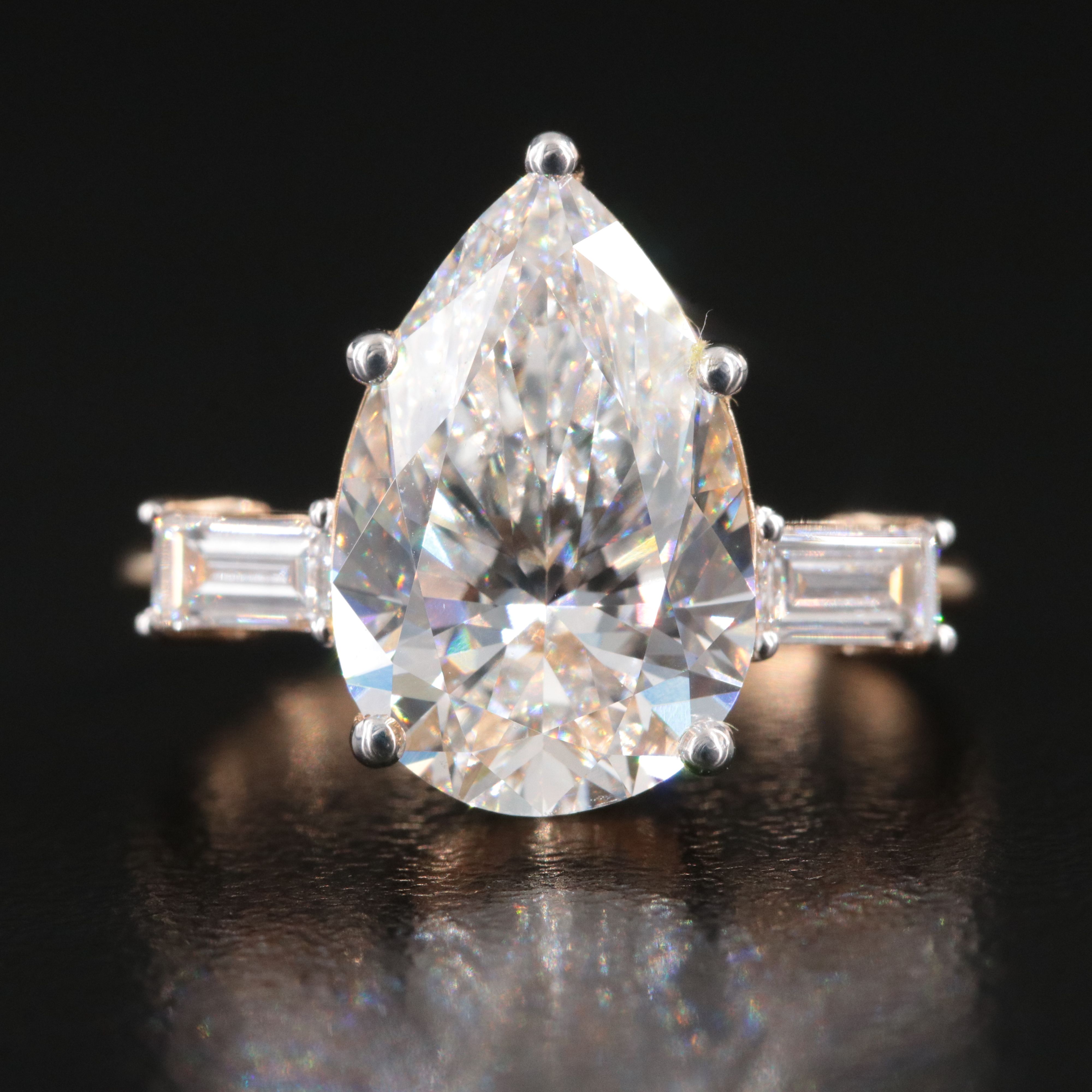 18K 4.38 CTW Lab Grown Diamond Ring with IGI Report