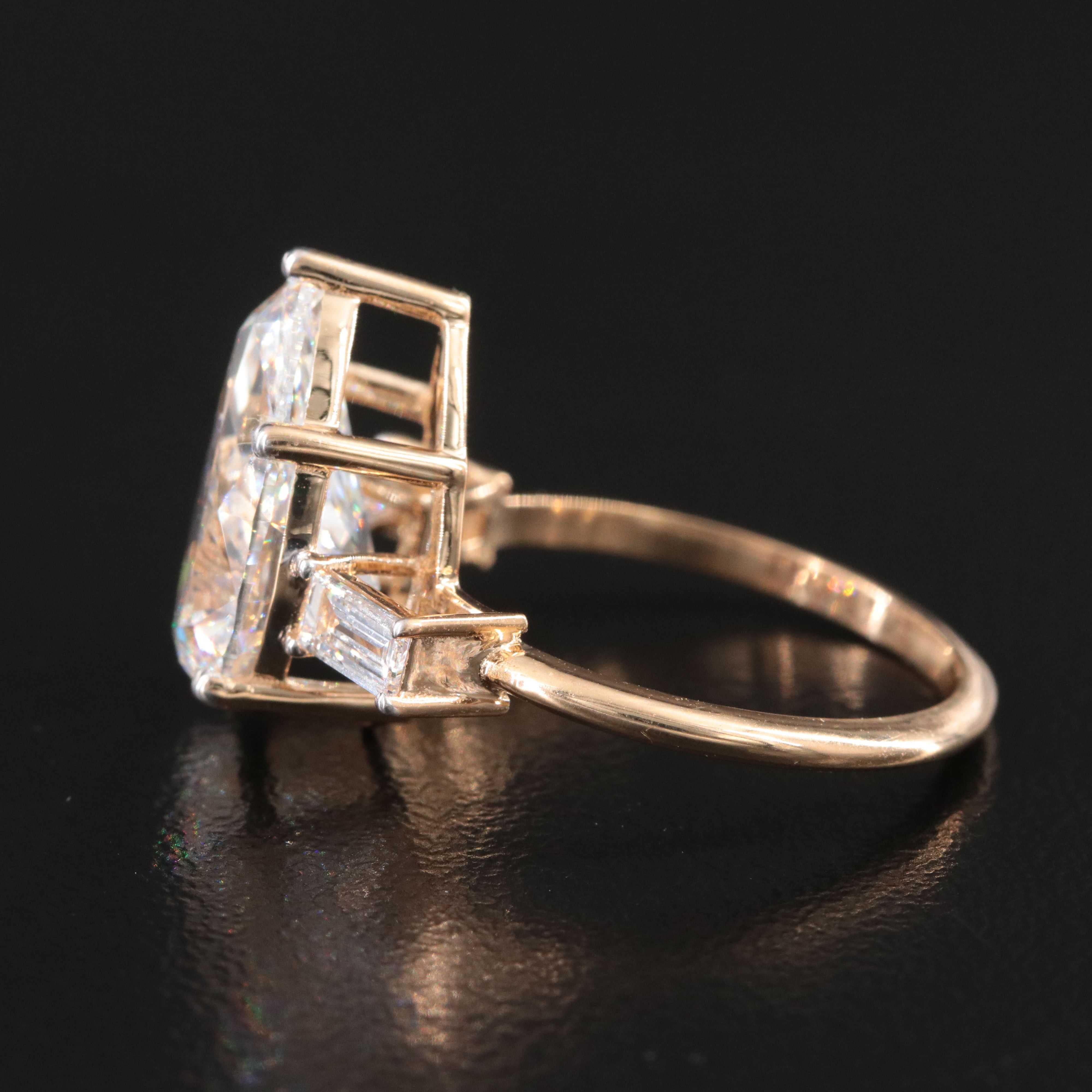 18K 4.38 CTW Lab Grown Diamond Ring with IGI Report