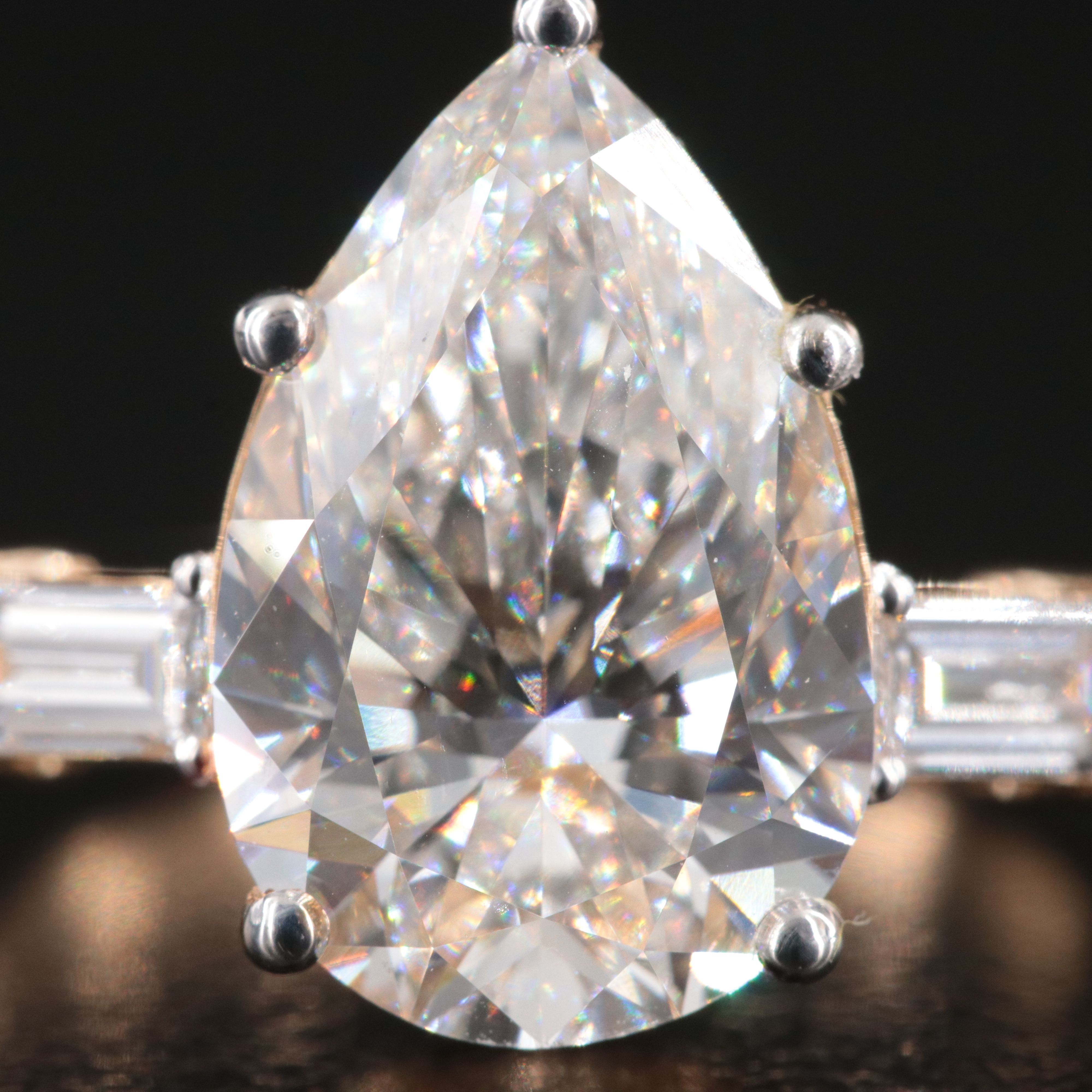 18K 4.38 CTW Lab Grown Diamond Ring with IGI Report