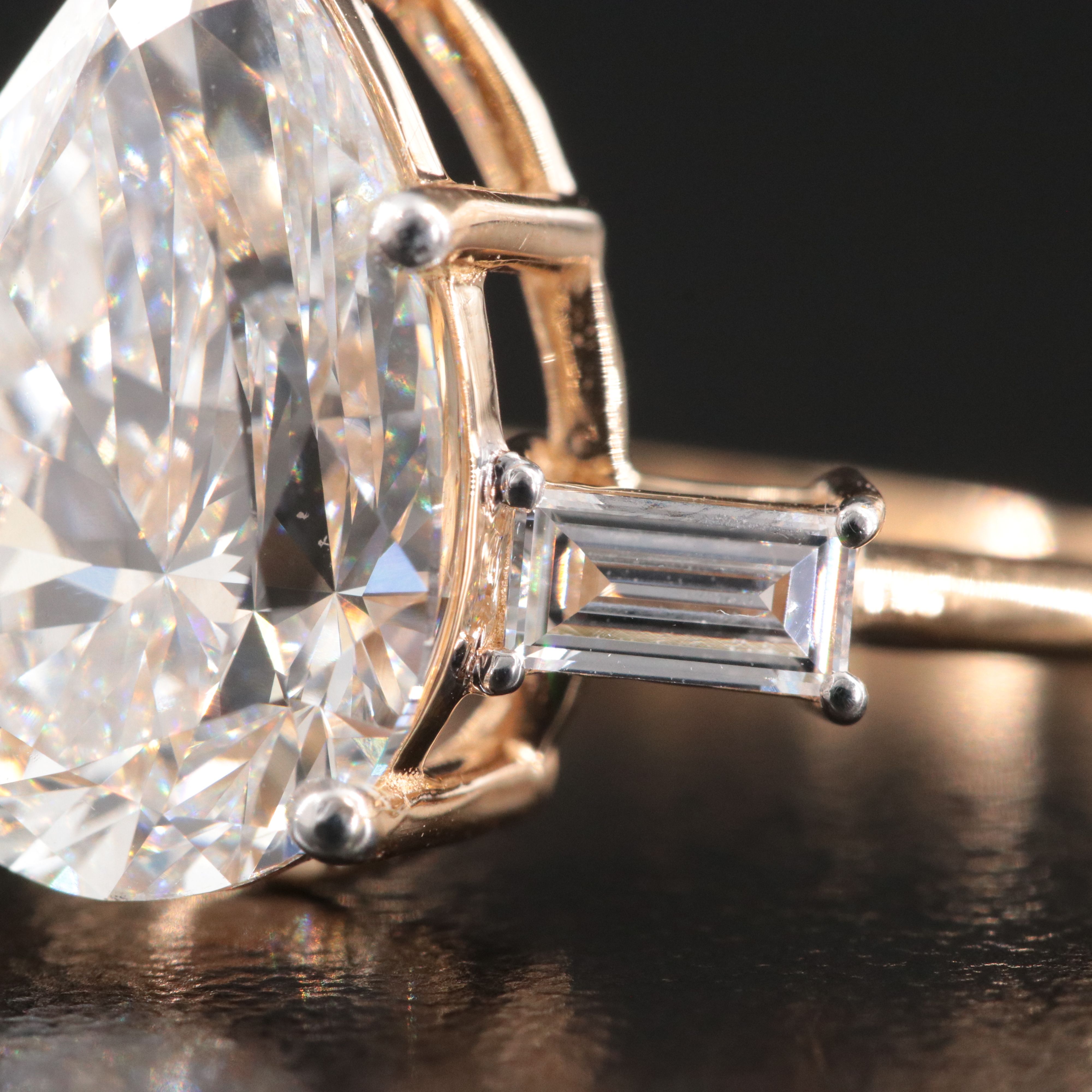 18K 4.38 CTW Lab Grown Diamond Ring with IGI Report