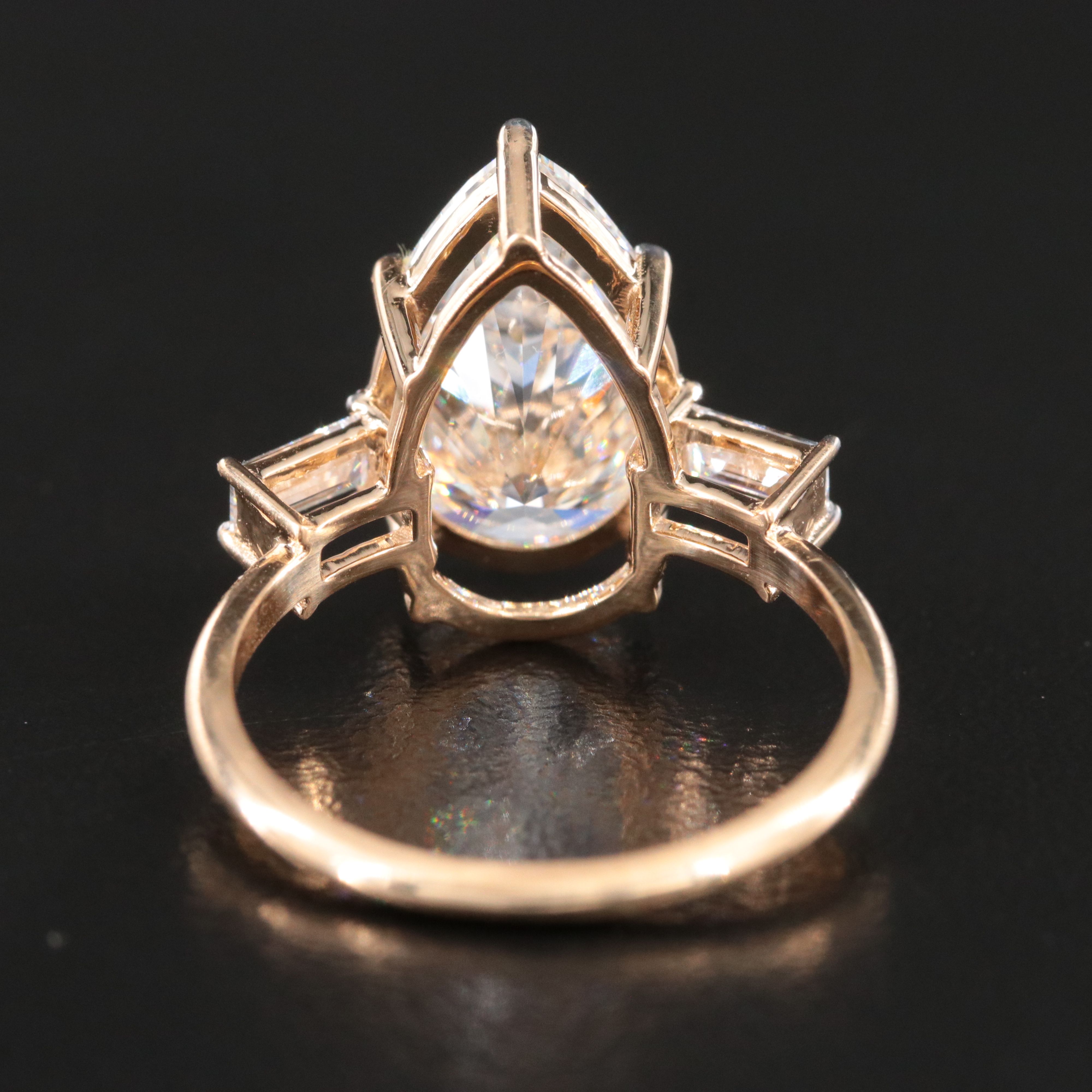 18K 4.38 CTW Lab Grown Diamond Ring with IGI Report