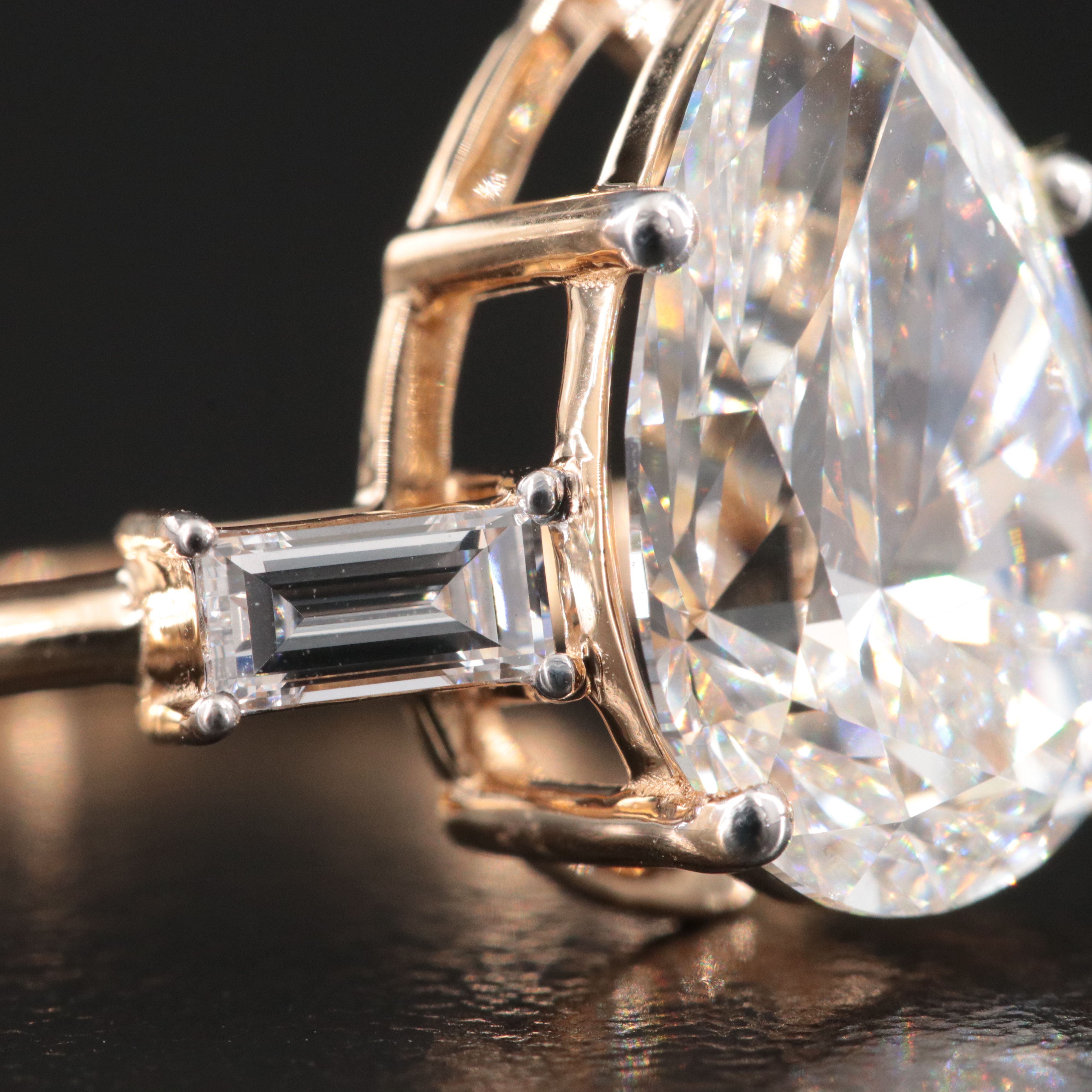 18K 4.38 CTW Lab Grown Diamond Ring with IGI Report