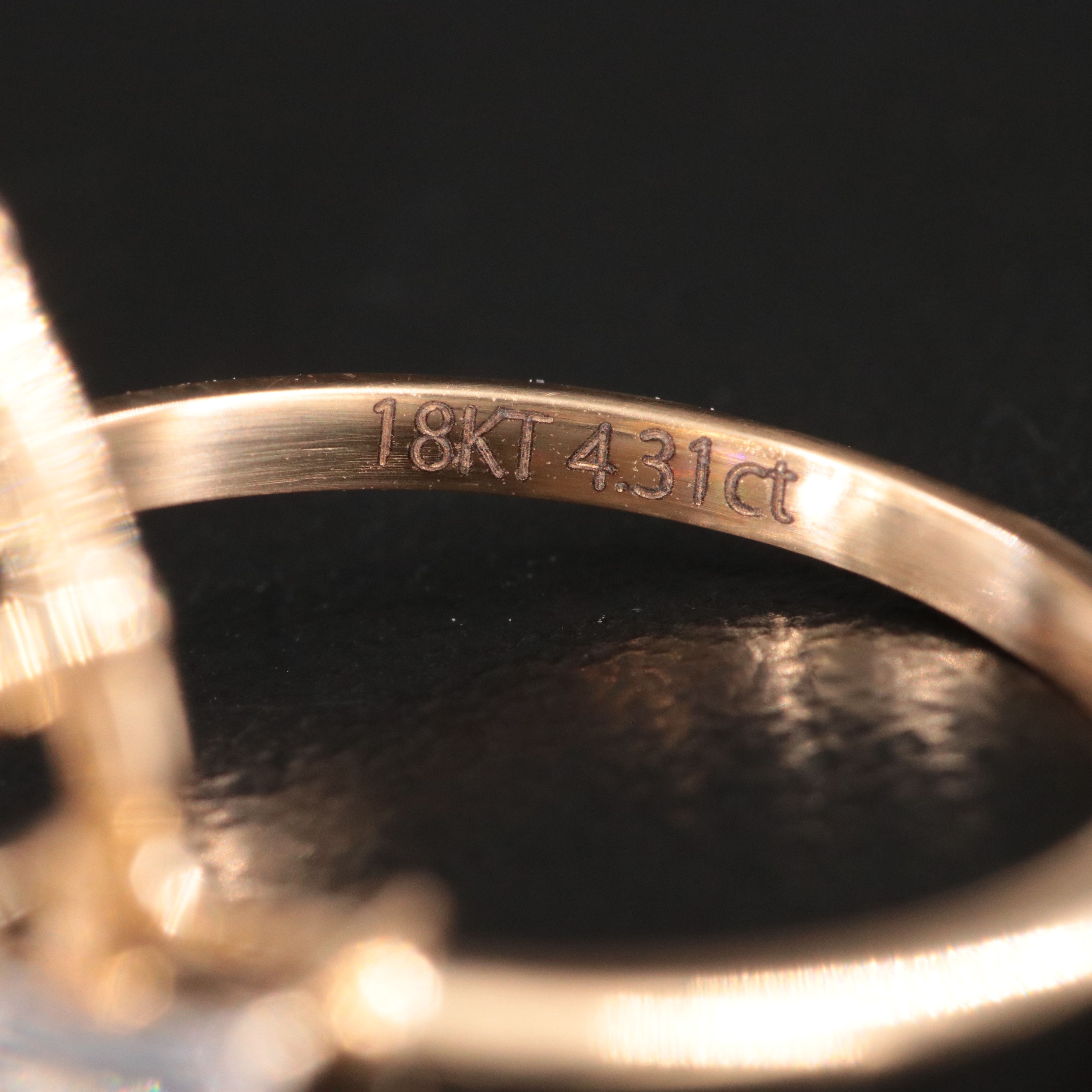 18K 4.38 CTW Lab Grown Diamond Ring with IGI Report