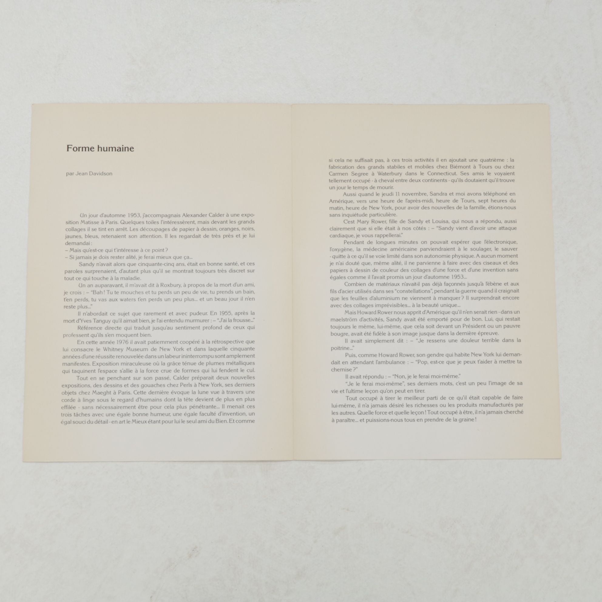 Alexander Calder Double-Page Color Lithograph for "Derrière le Miroir," 1976