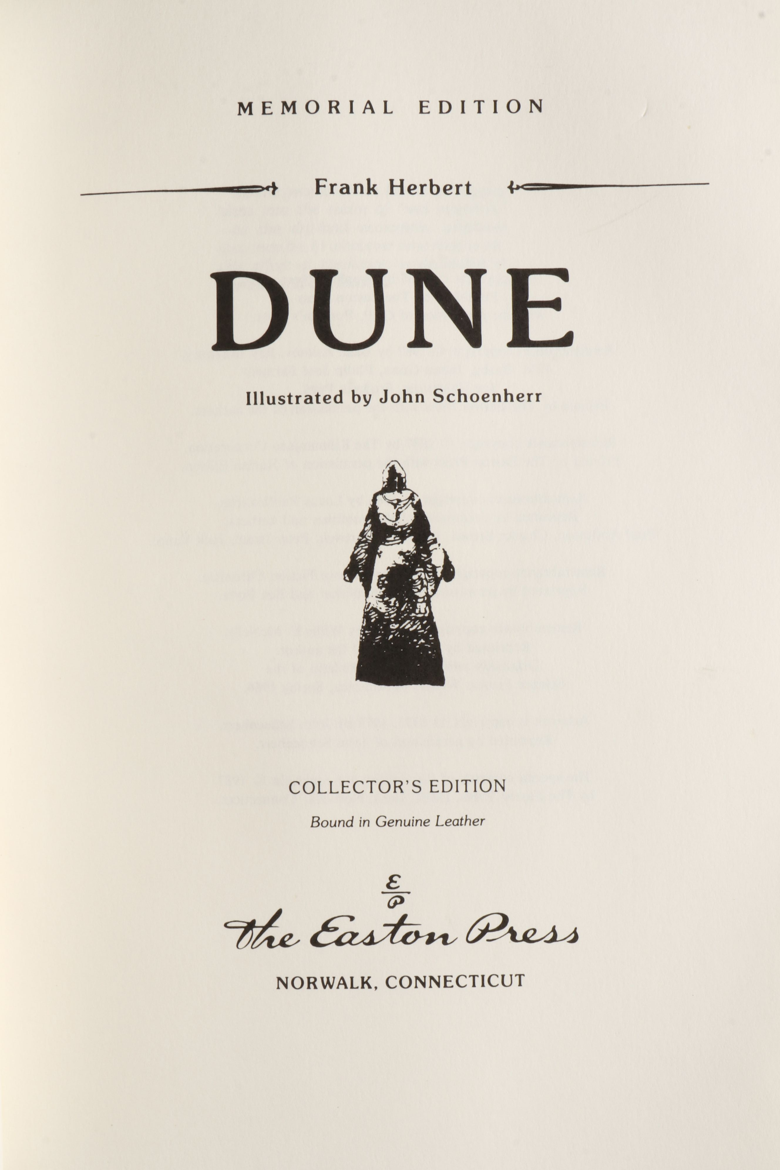 Easton Press Memorial Edition "Dune" by Frank Herbert, 1987