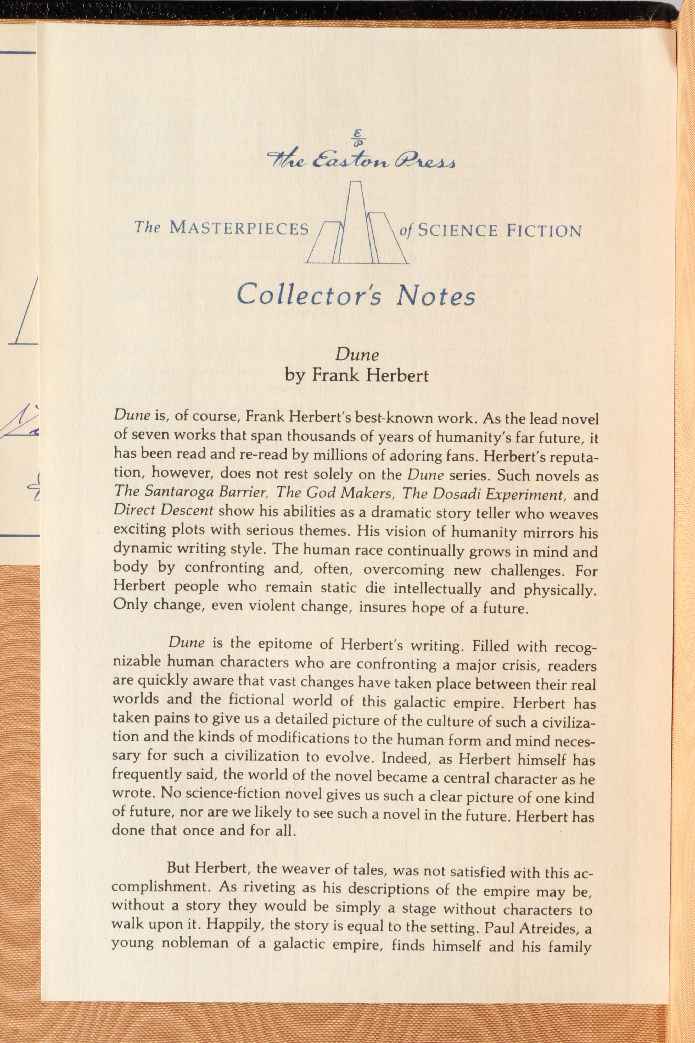 Easton Press Memorial Edition "Dune" by Frank Herbert, 1987