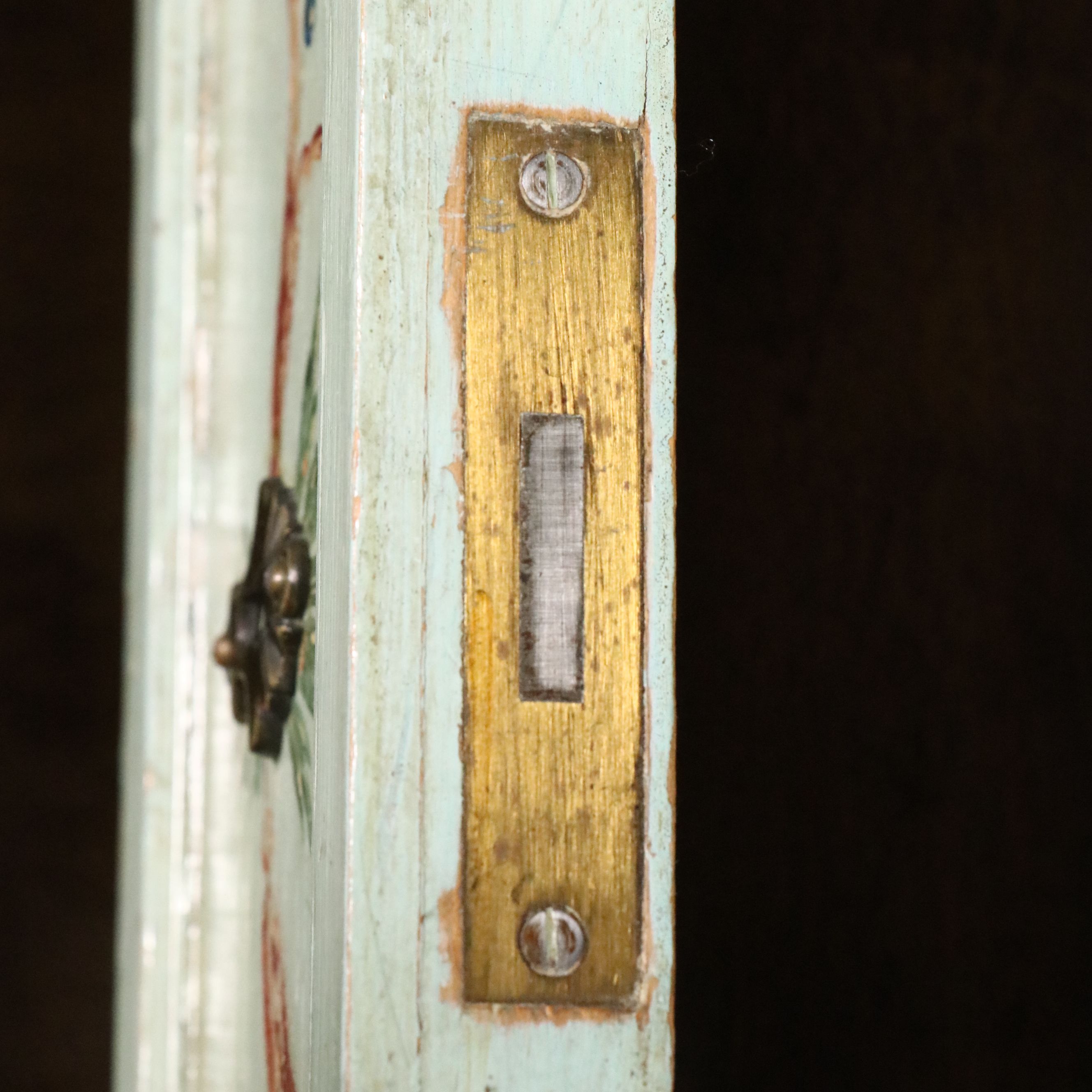 Italian Neoclassical Style Painted Wood and Marble Chest of Drawers, 19th C.