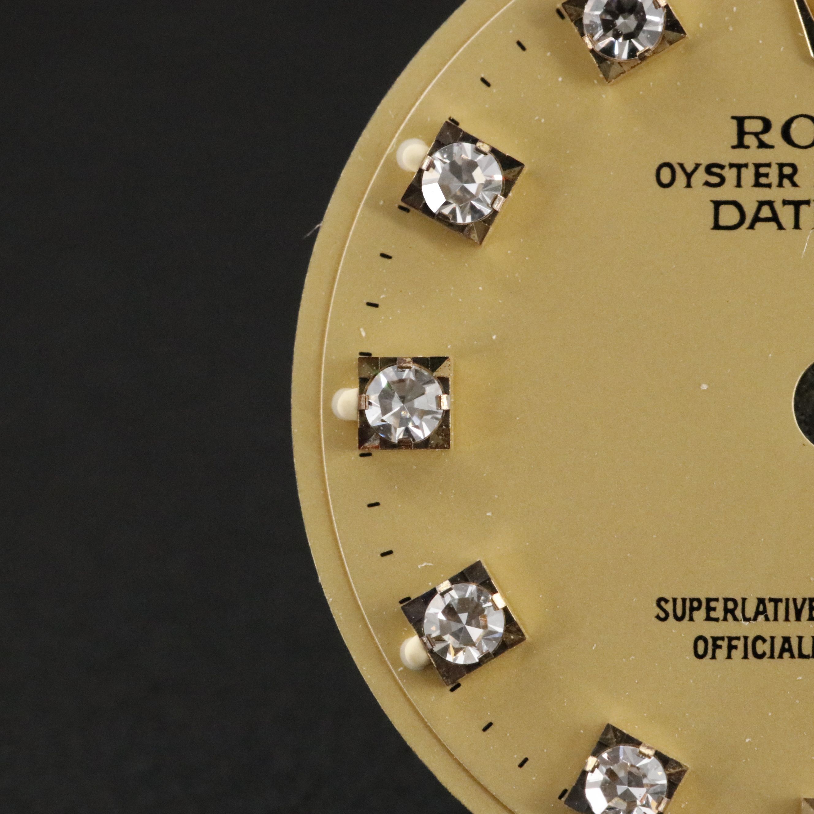 Rolex Singer Signed Datejust Dial Custom Aftermarket Diamond Additions