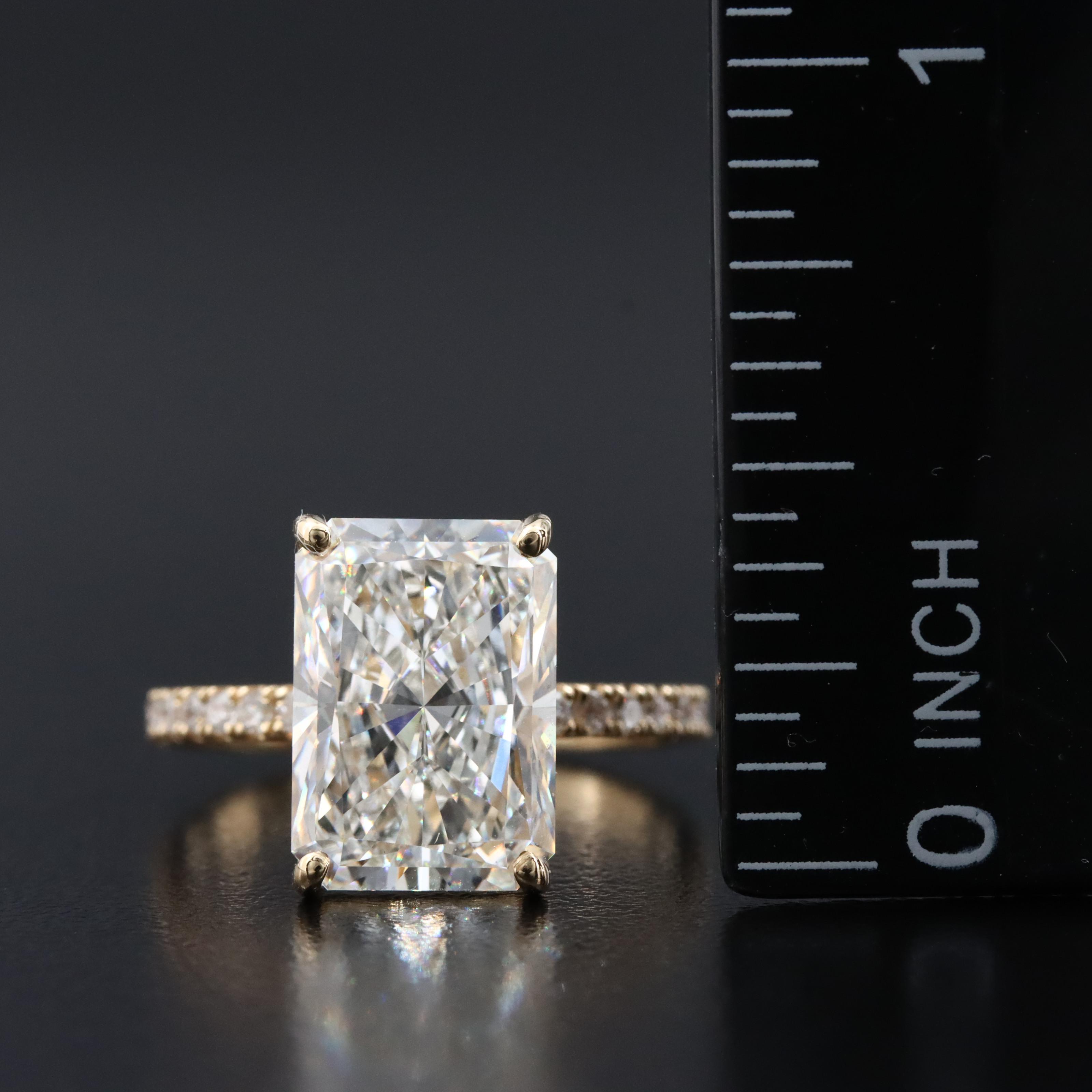 18K 5.24 CTW Lab Grown Diamond Ring with IGI Report