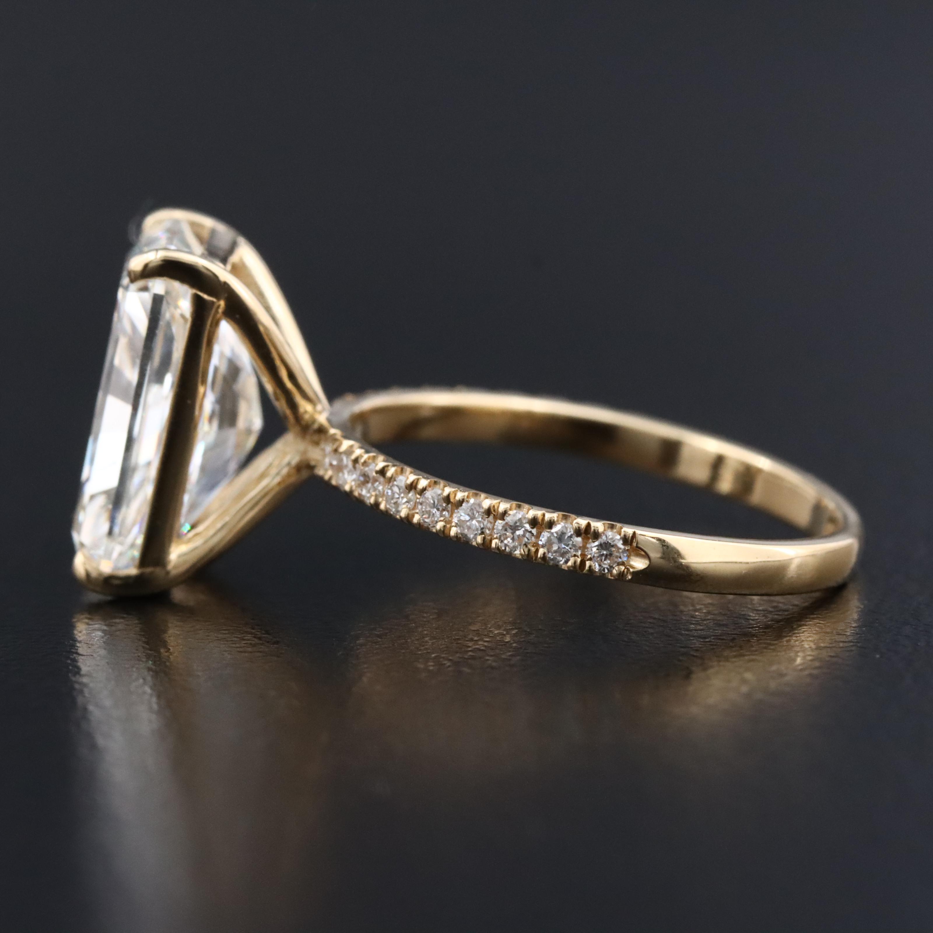 18K 5.24 CTW Lab Grown Diamond Ring with IGI Report