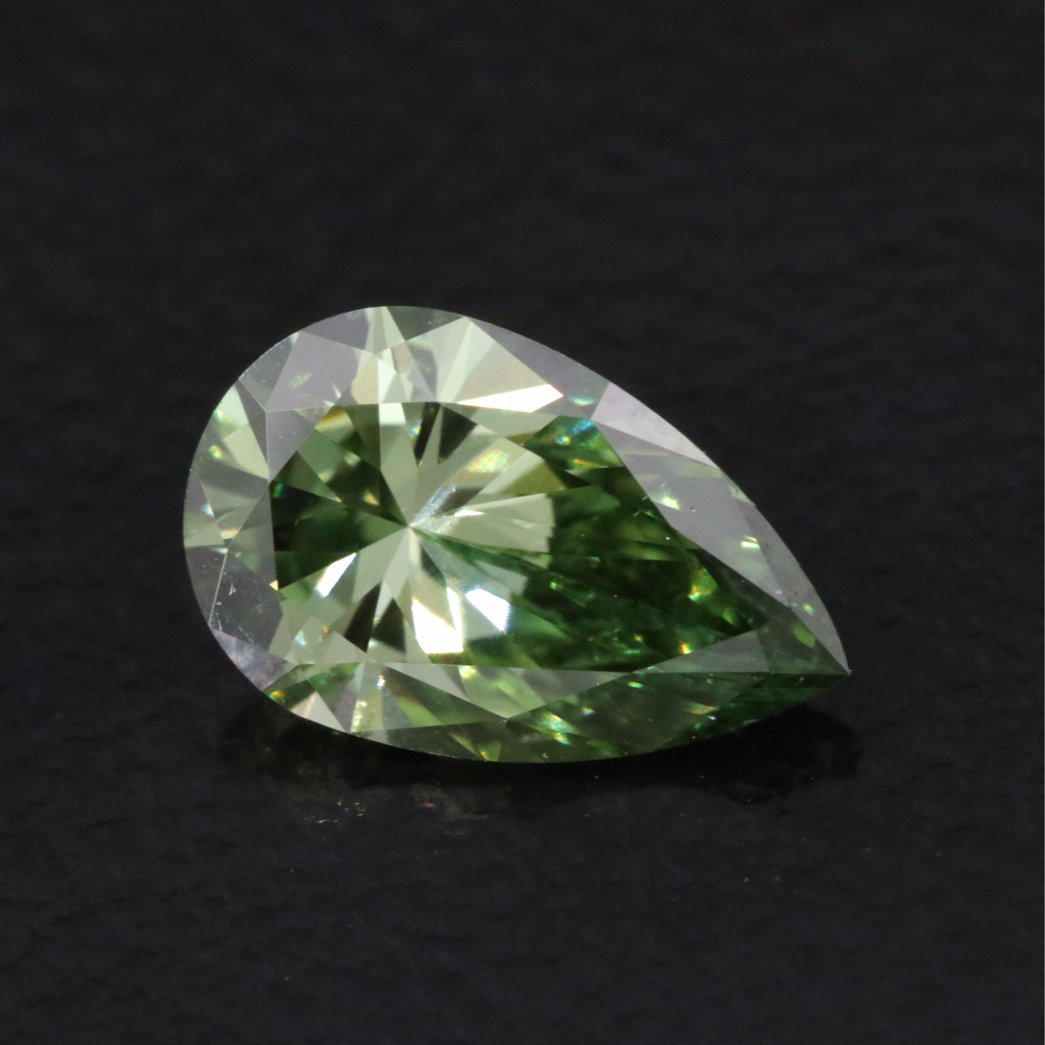 Loose 1.00 CT Lab Grown Fancy Green Diamond with IGI Report