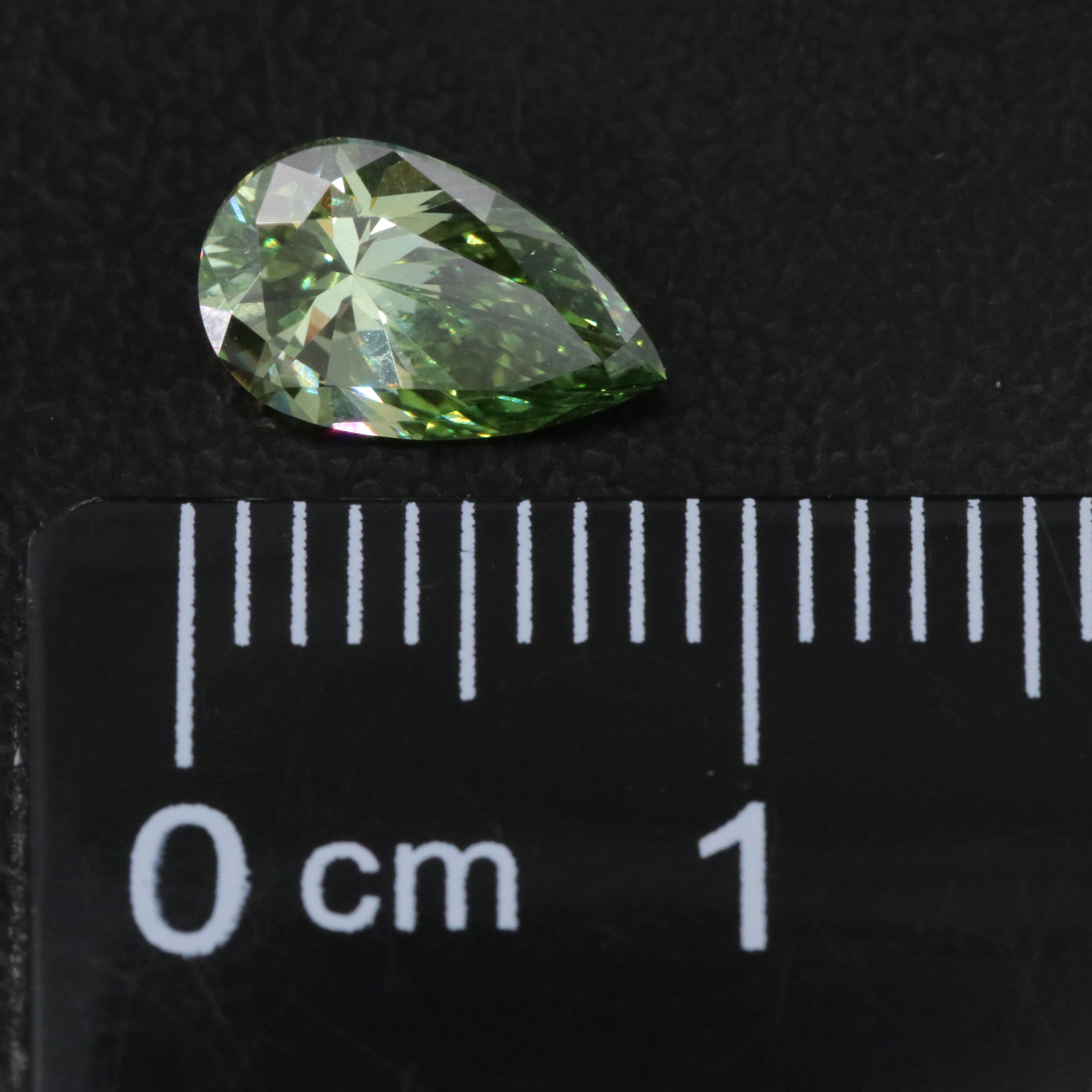 Loose 1.00 CT Lab Grown Fancy Green Diamond with IGI Report