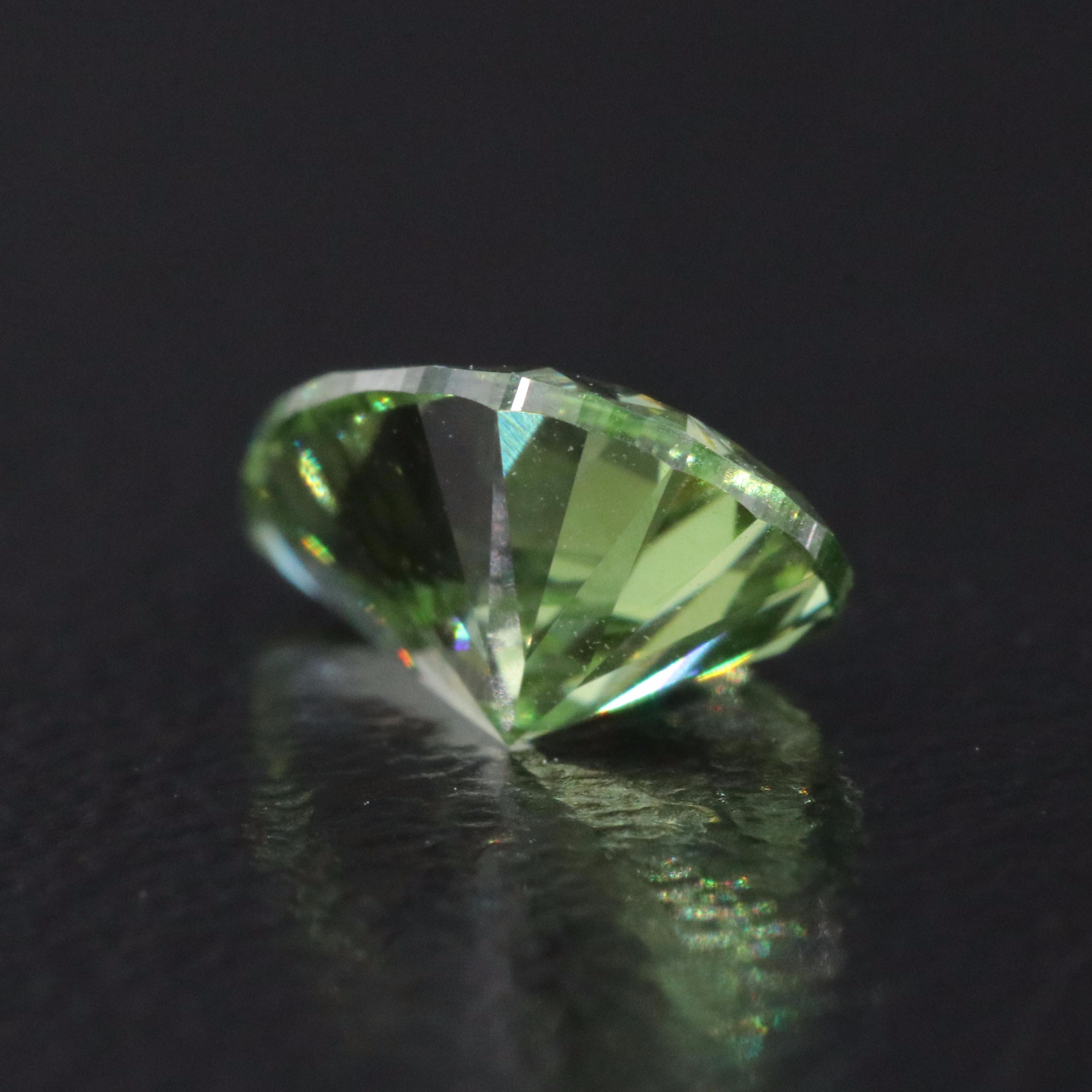 Loose 1.00 CT Lab Grown Fancy Green Diamond with IGI Report